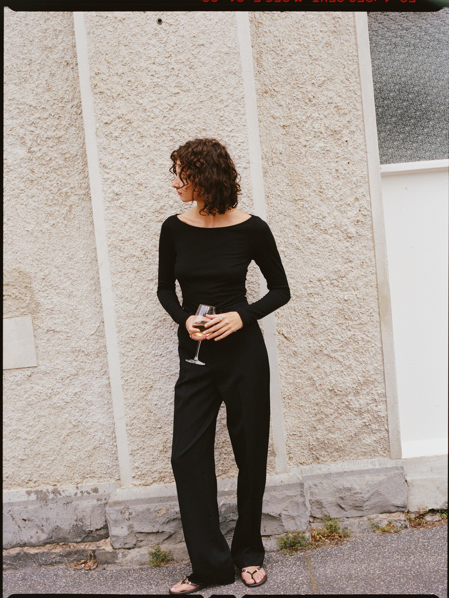 Agnes Japanese Black Wool Twill Pants