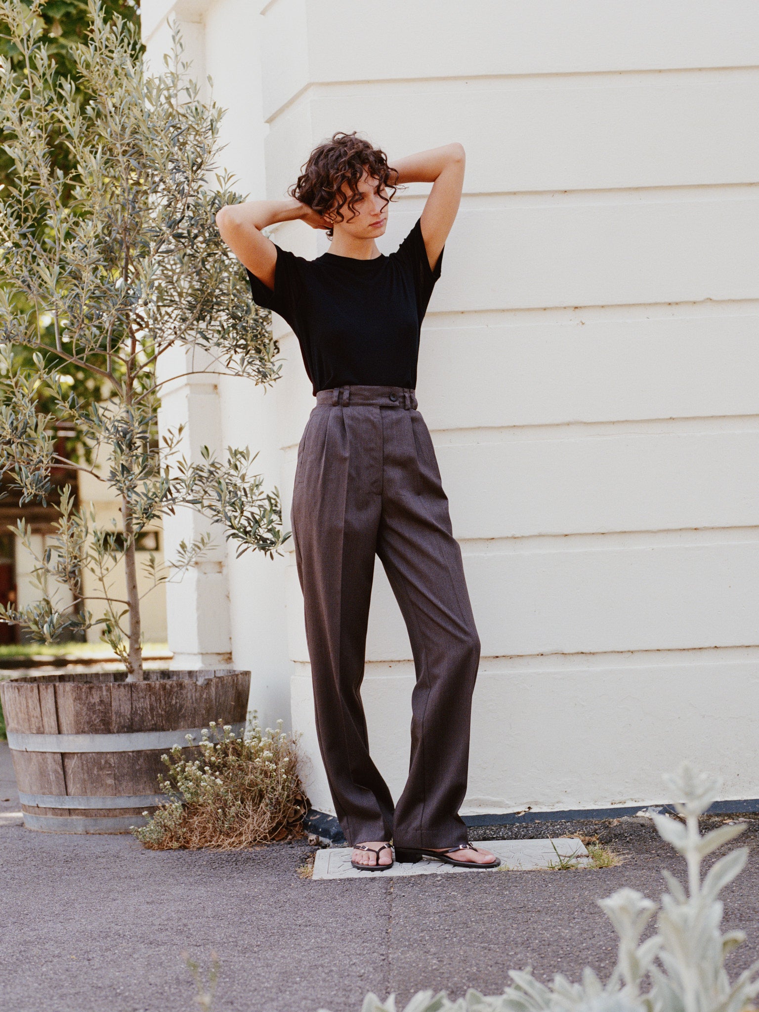 Yu Tailored Brown Japanese Twill Wool Pants