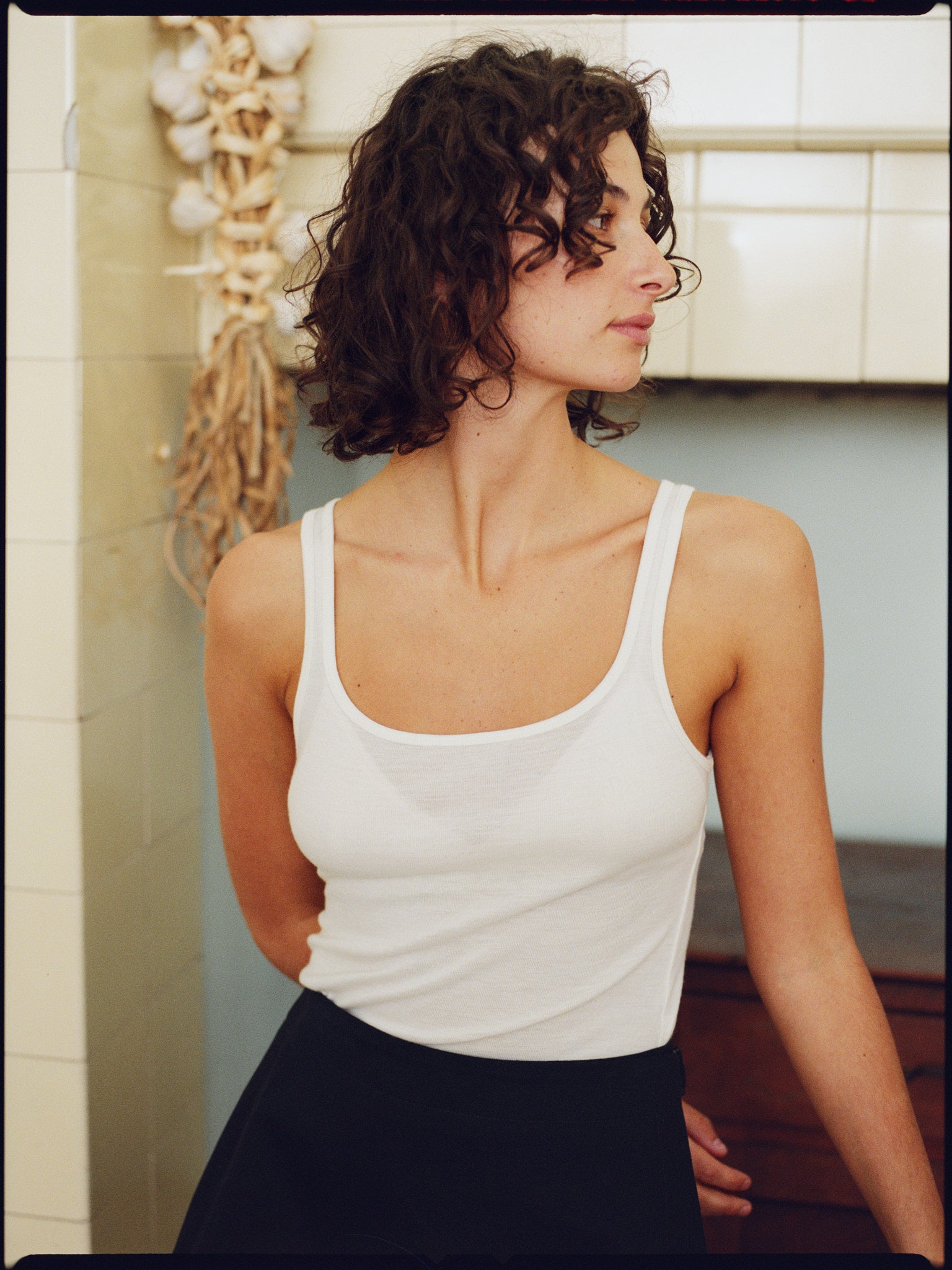 Recently in Stock - Leah Cream Merino Singlet