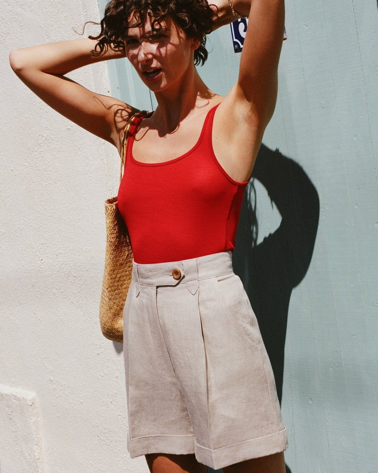 Pre-Order Leah Singlet Tomato Merino