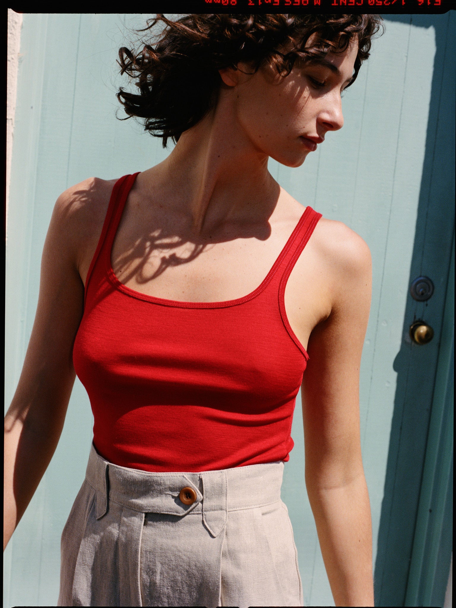 Pre-Order Leah Singlet Tomato Merino