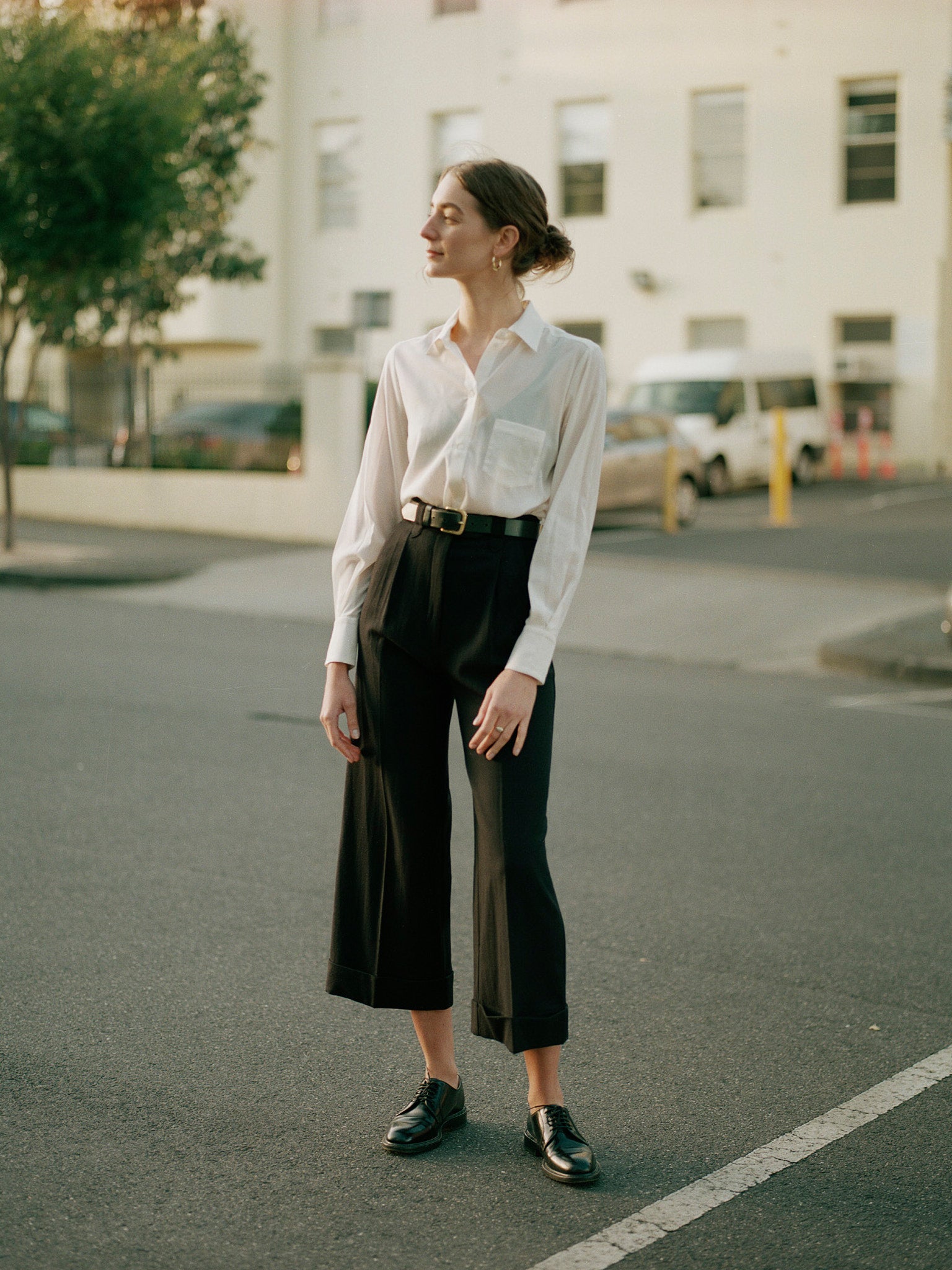 Ines Black Japanese Wool Pants