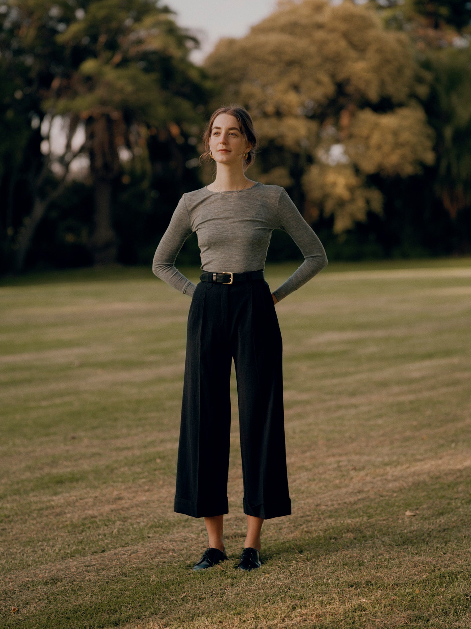 Pre-Order Ines Black Japanese Linen Pants