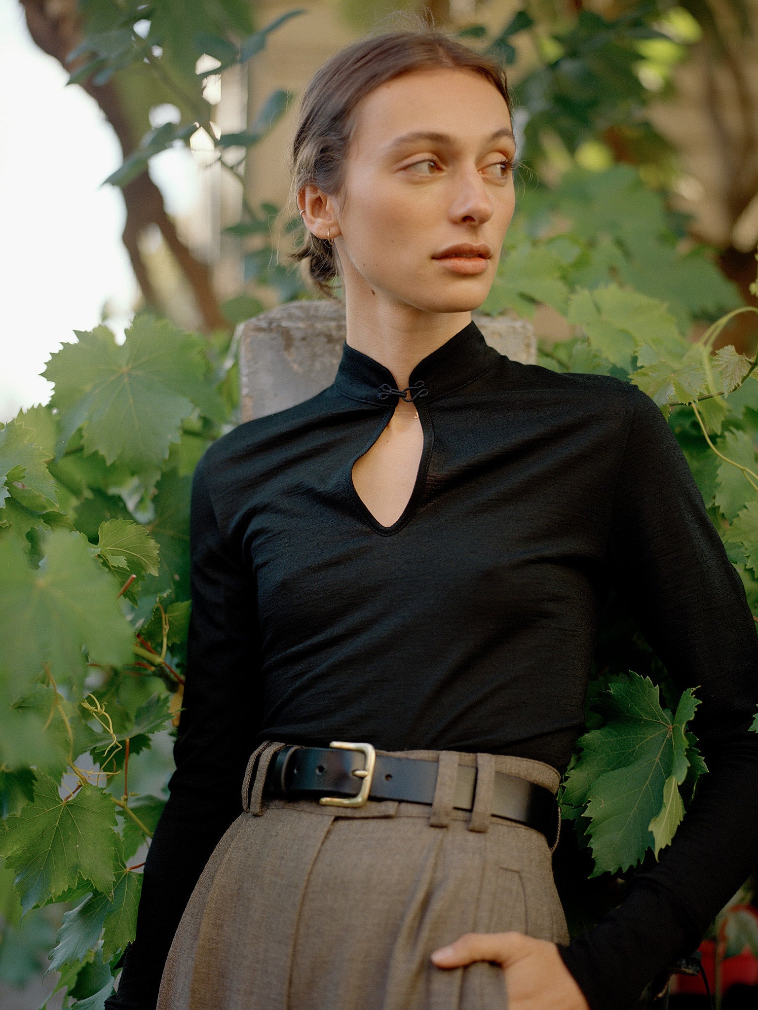 Pre-Order Abby Brass Buckle Italian Leather Belt