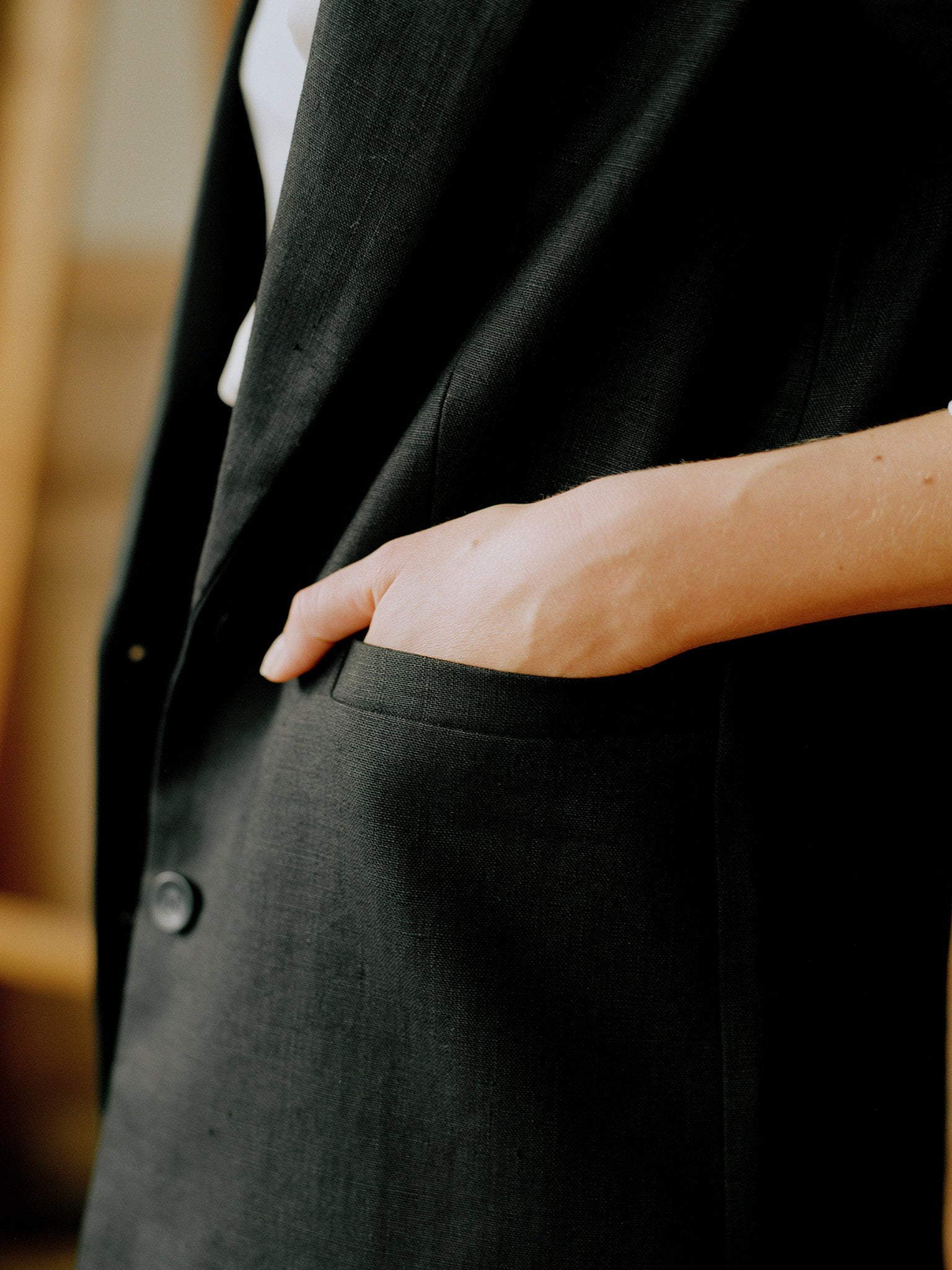 Fred Black Japanese Linen Blazer