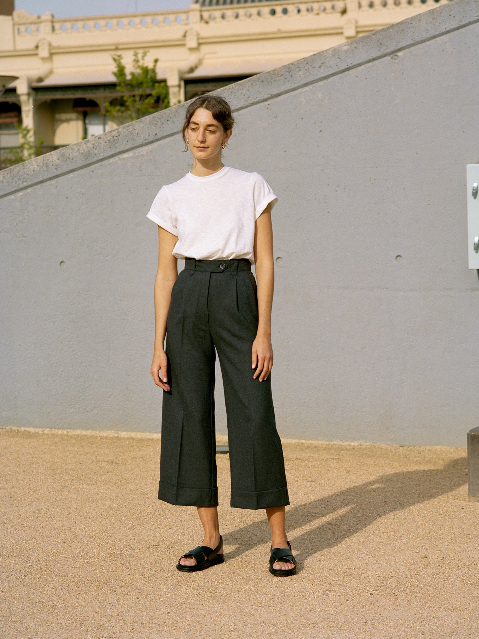 Ines Black Japanese Wool Pants