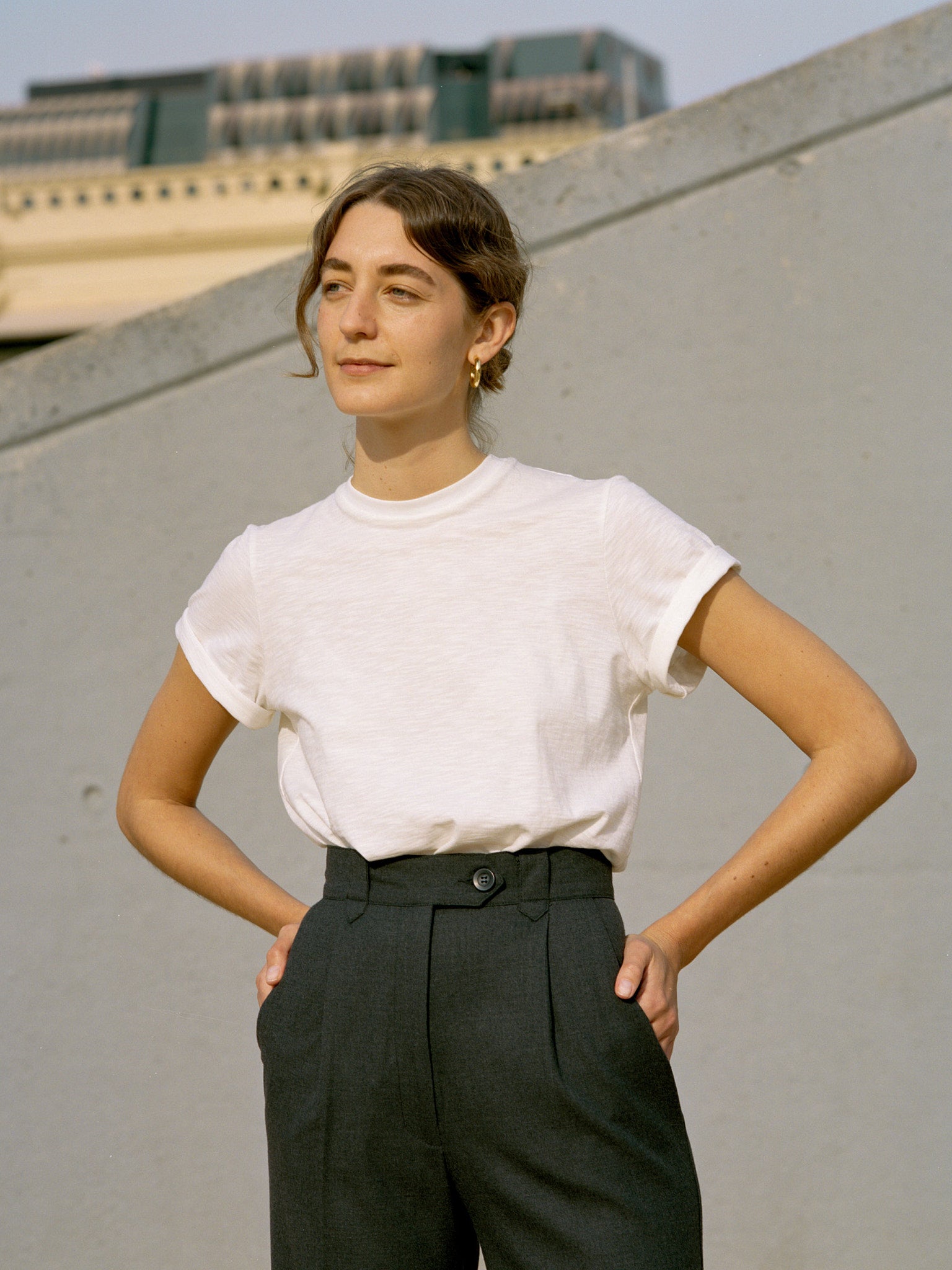 Ines Black Japanese Wool Pants