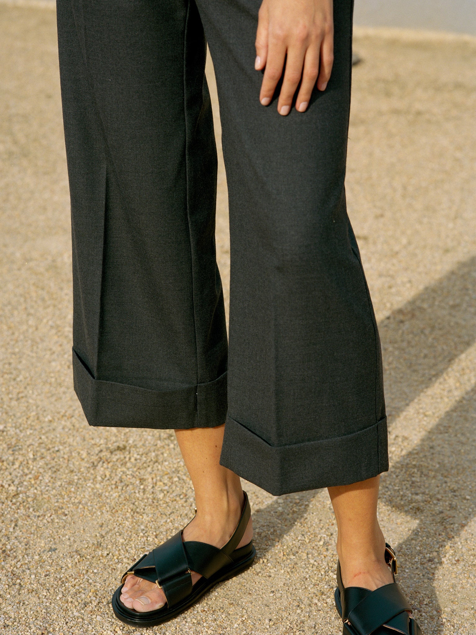 Ines Black Japanese Wool Pants