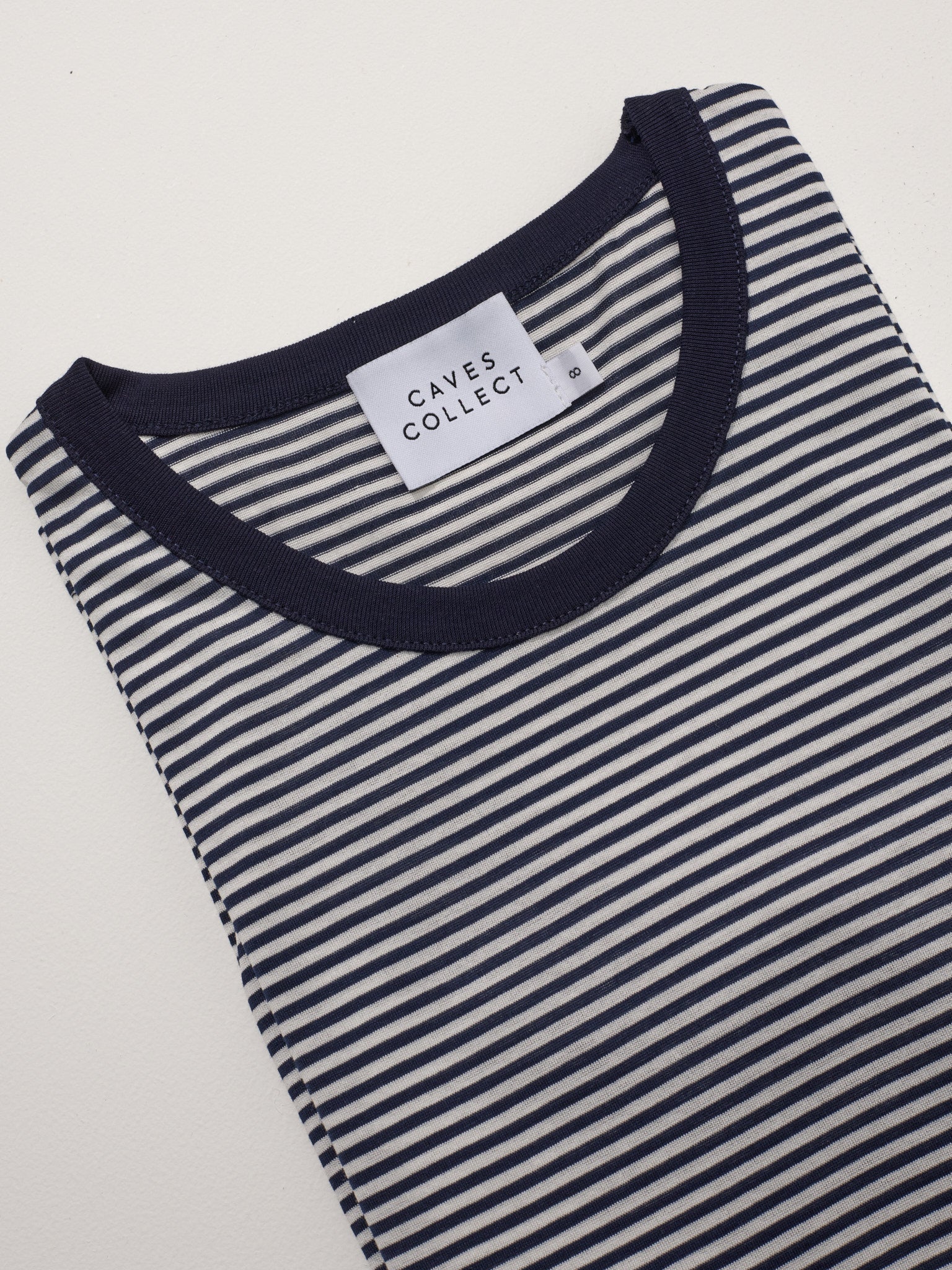 Recently Back in Stock - Pete Navy Stripe Japanese Cotton T