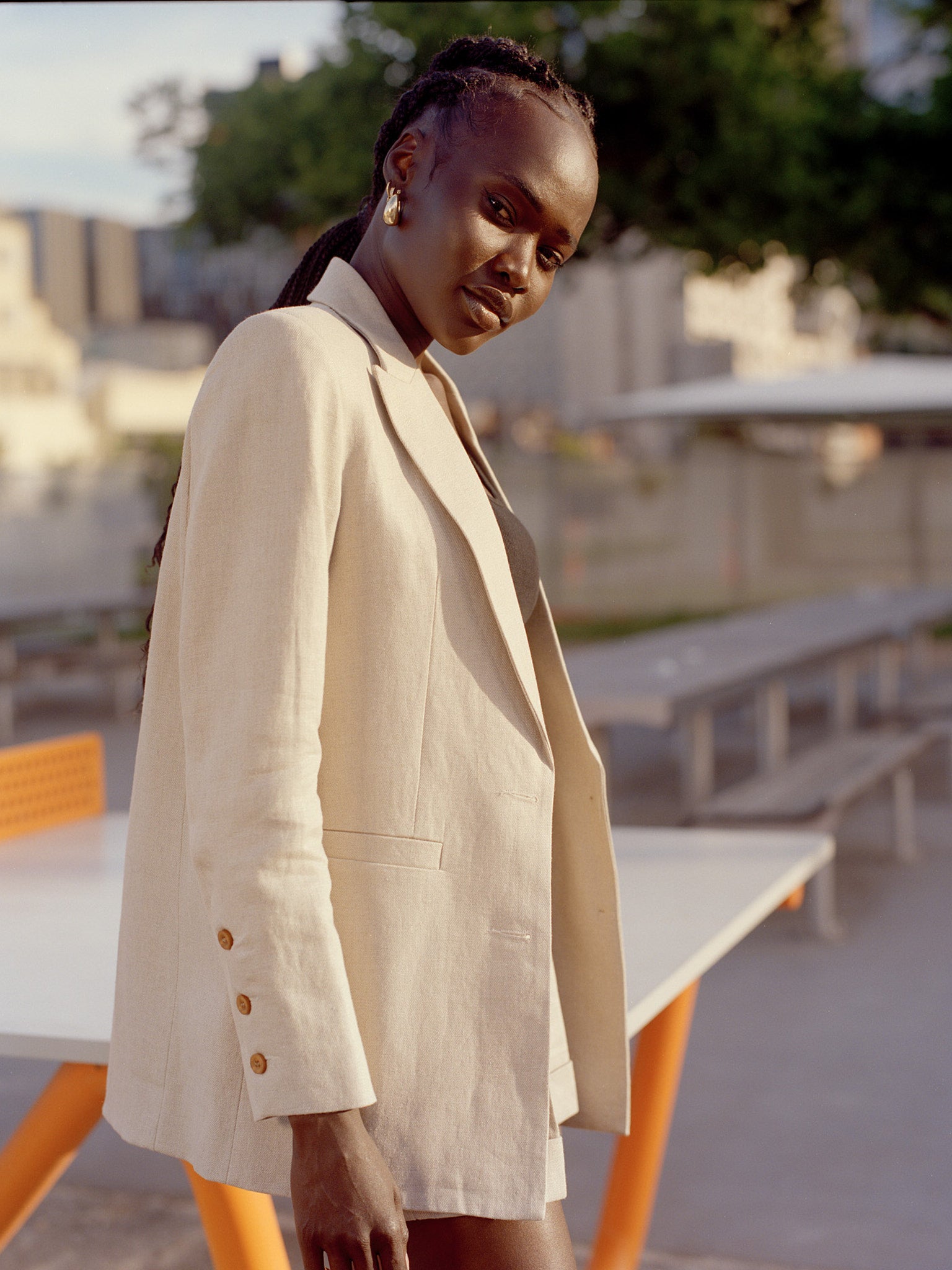 Fred Oat Linen Japanese Blazer