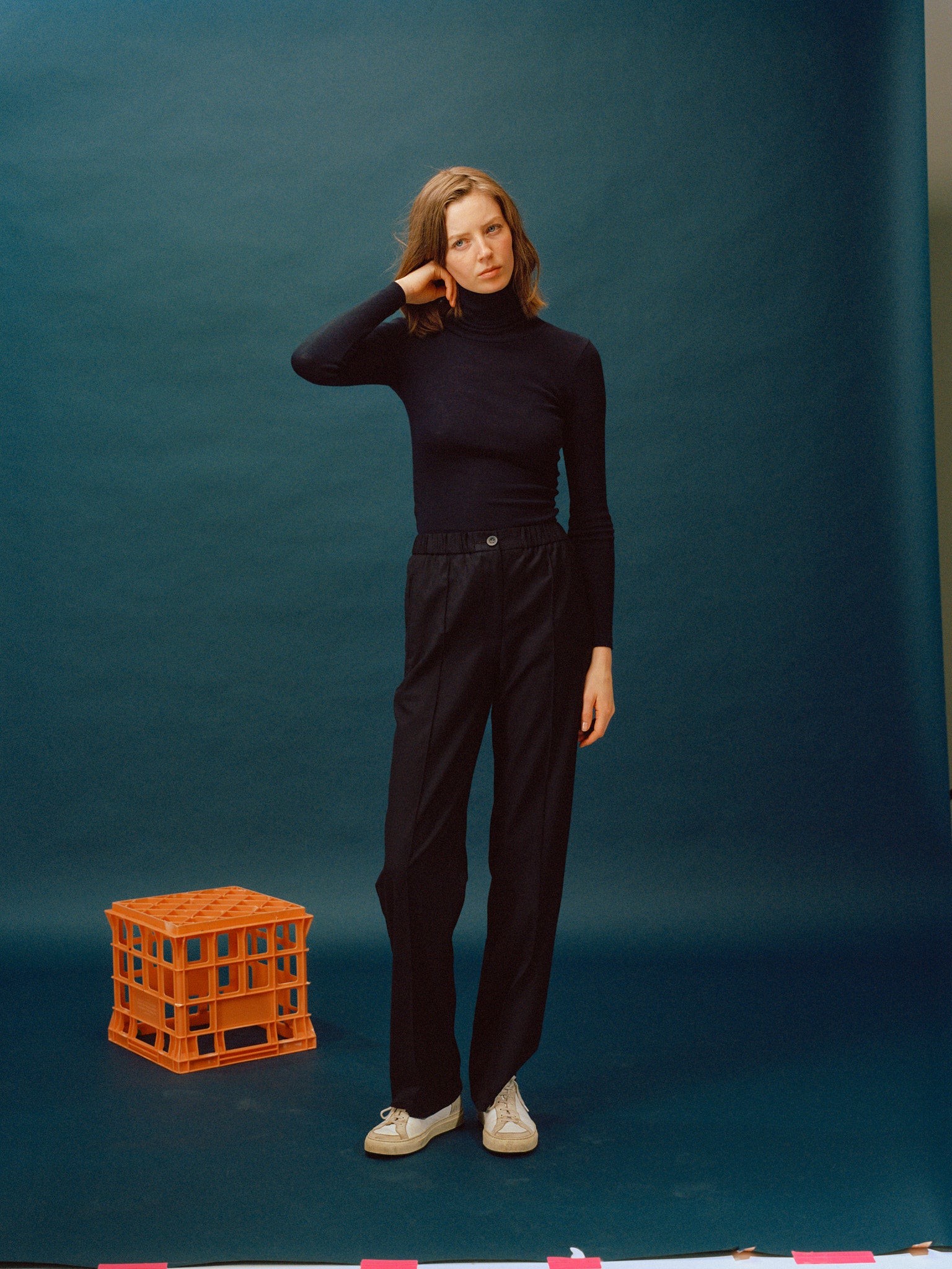 Romy Navy Wool Track Pants