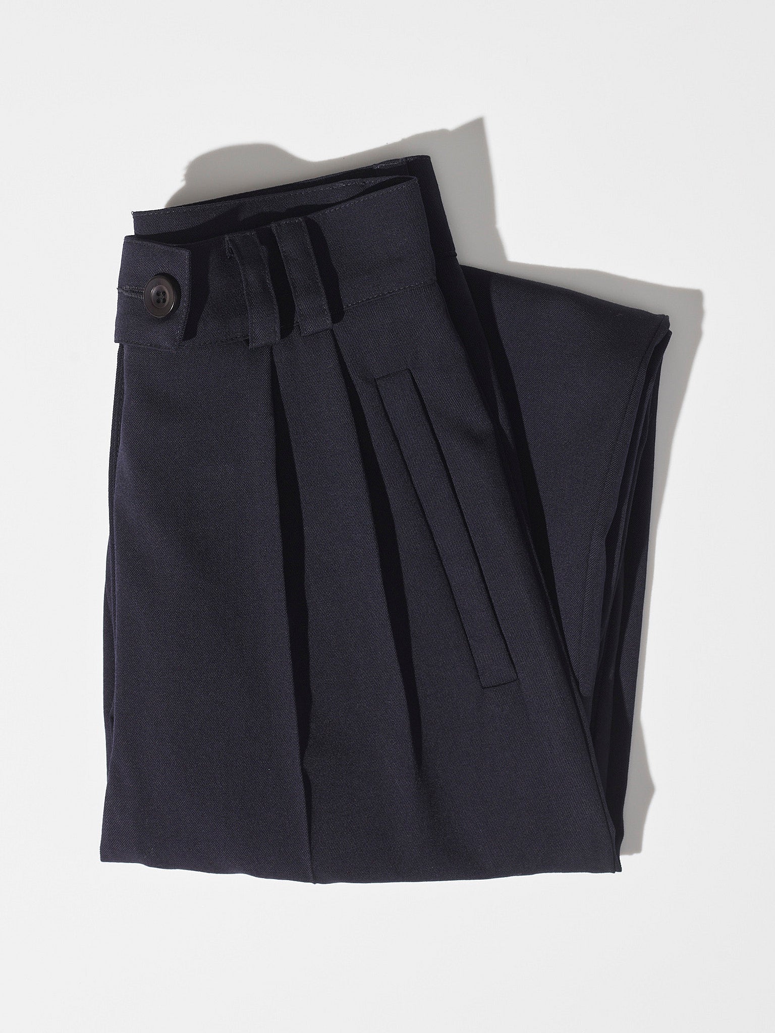 Recently Back in Stock - Kate Navy Japanese Twill Wool Pants
