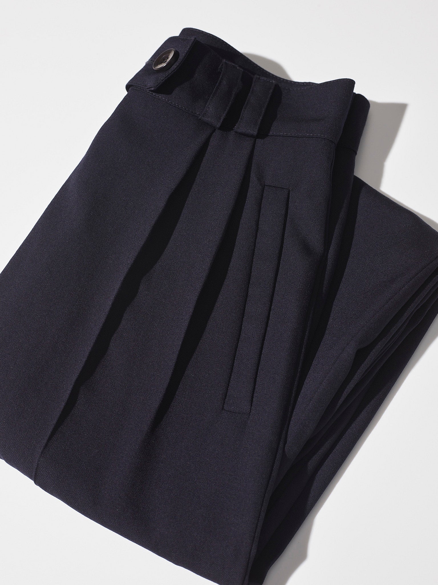 Recently Back in Stock - Kate Navy Japanese Twill Wool Pants