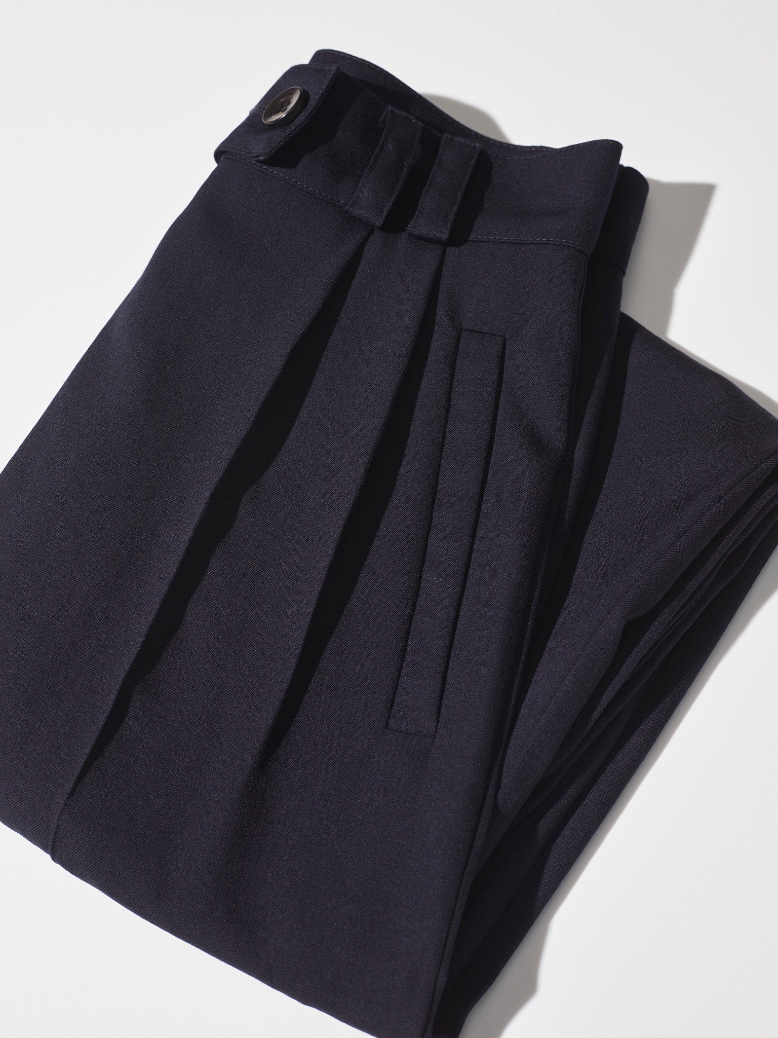 Recently Back in Stock - Yu Tailored Navy Japanese Twill Wool Pants
