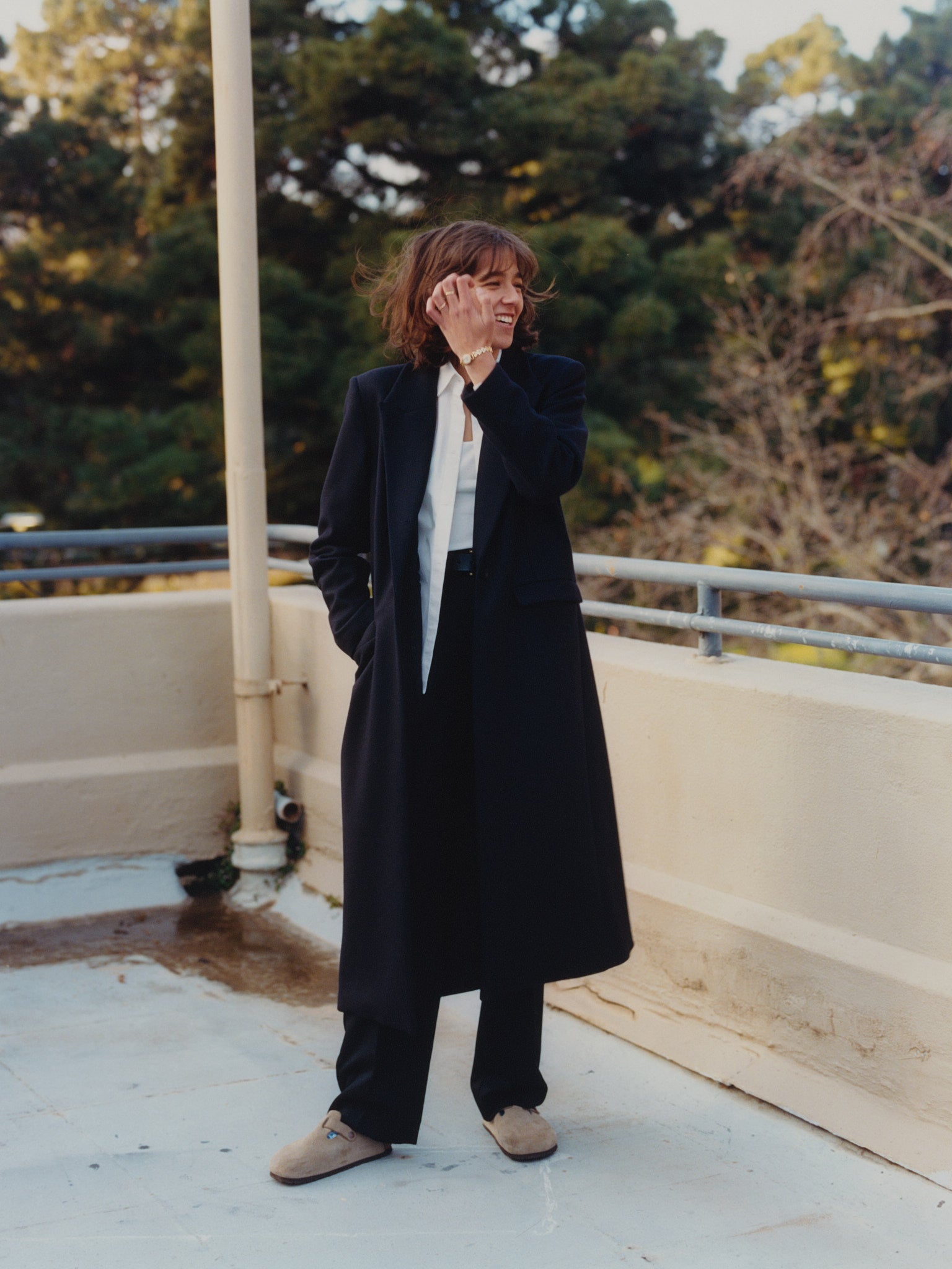 James Navy Italian Wool Coat