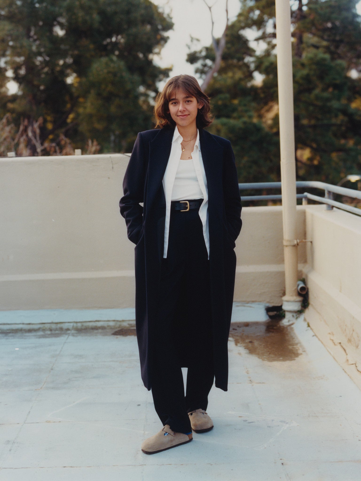 James Navy Italian Wool Coat