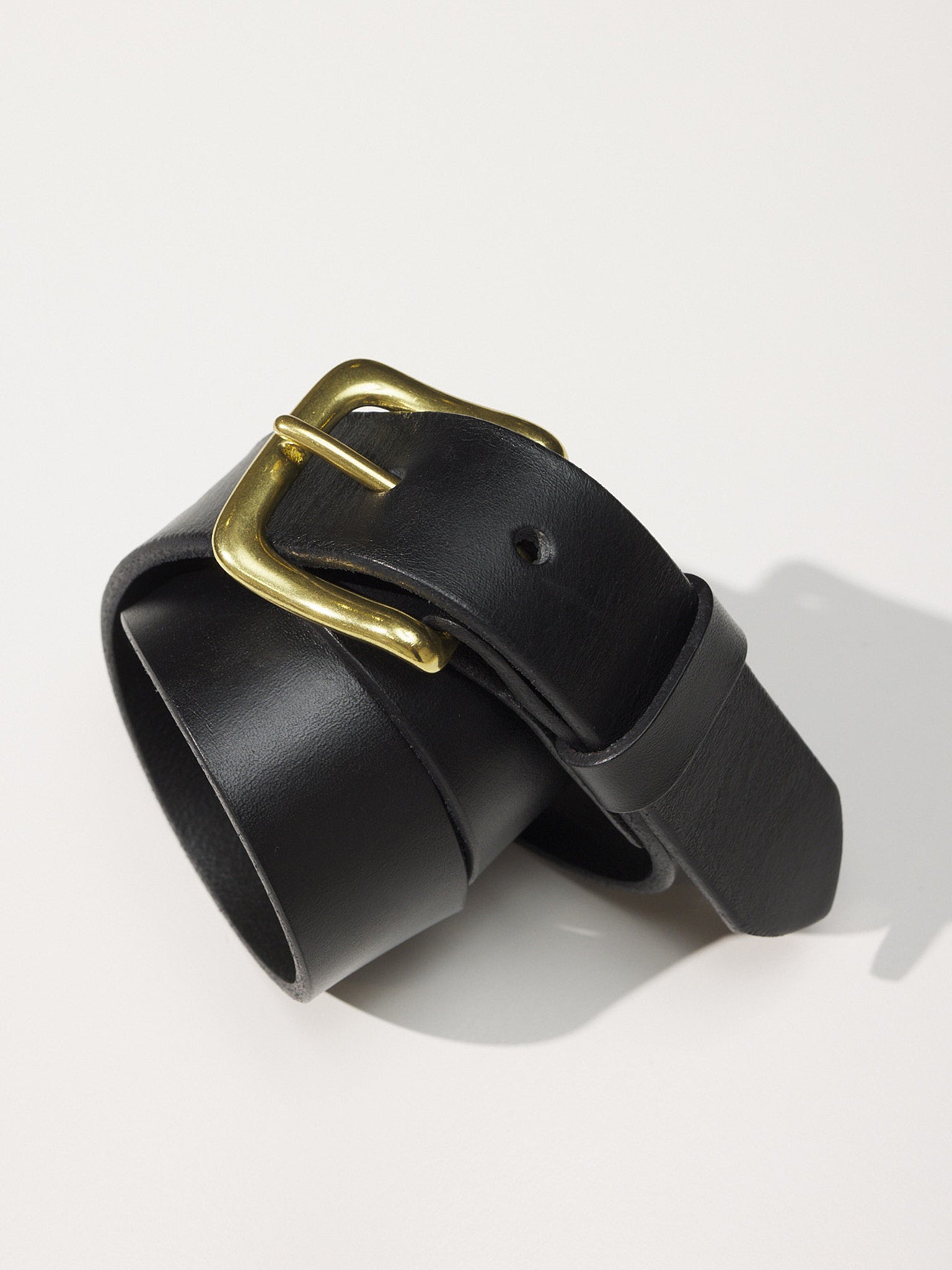Pre-Order Abby Brass Buckle Italian Leather Belt