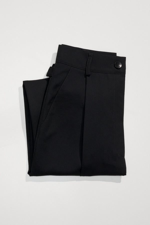 Recently Back in Stock - Luc Black Japanese Wool Twill Ciggie Pants