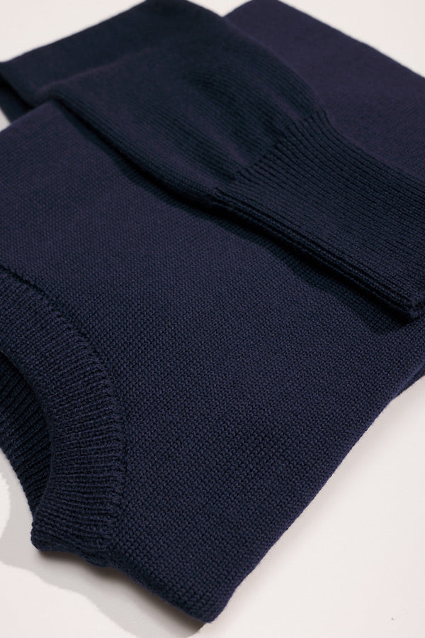 Rufus Navy Italian Merino Knit