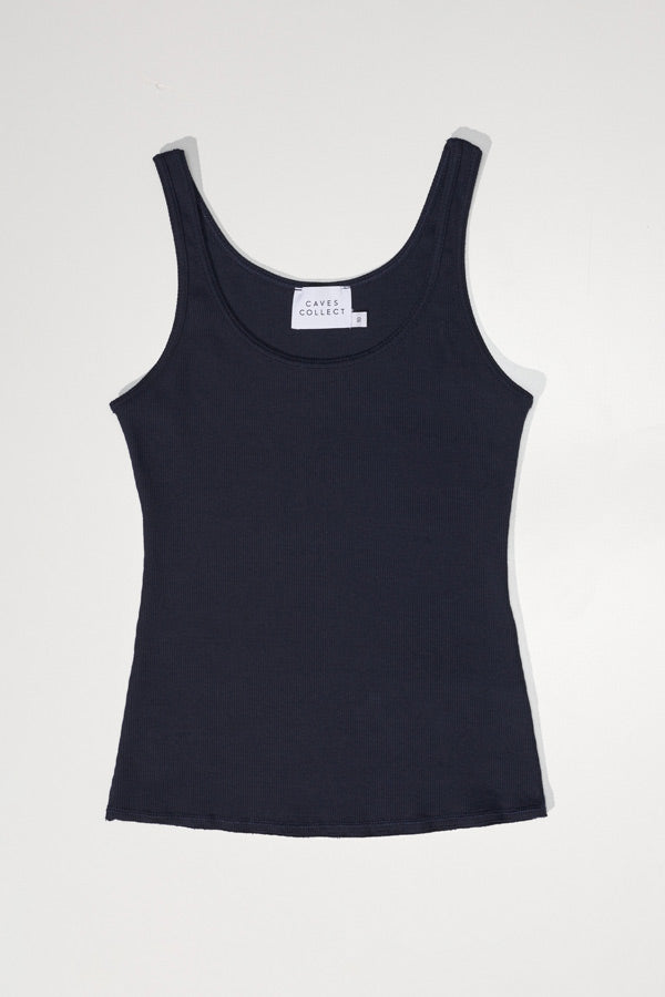 Max Navy Cotton Singlet