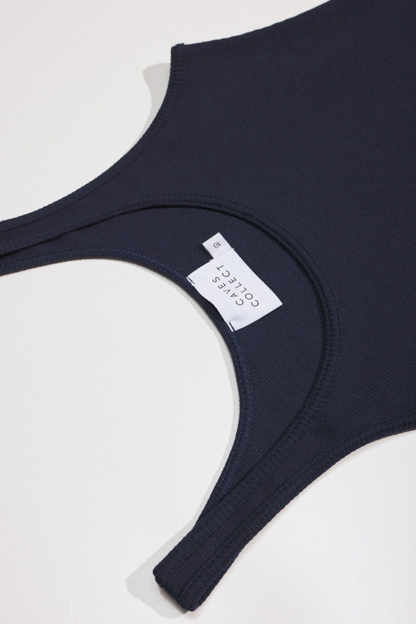 Max Navy Cotton Singlet