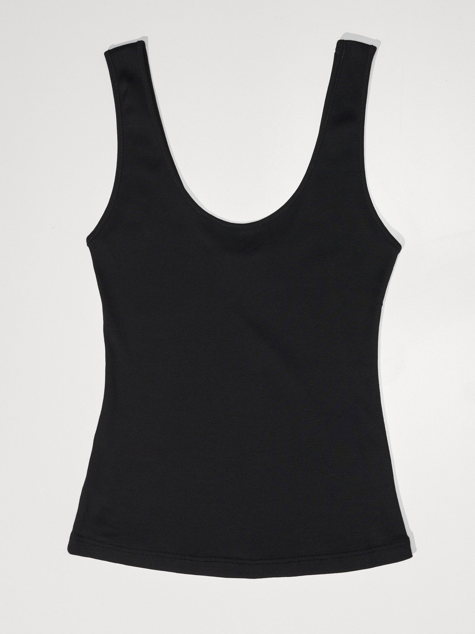 Elio Organic Black Cotton Singlet