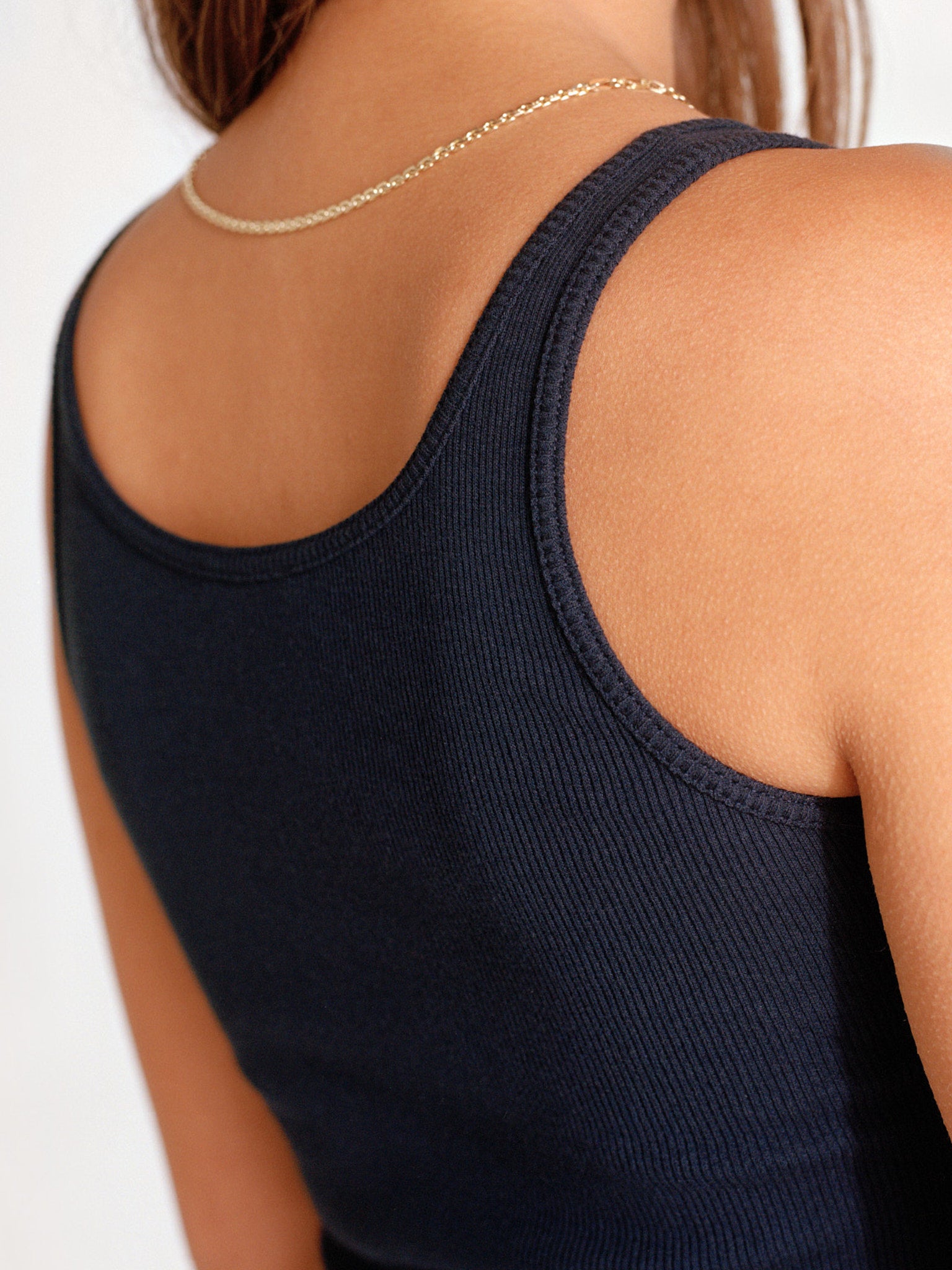 Max Navy Cotton Singlet