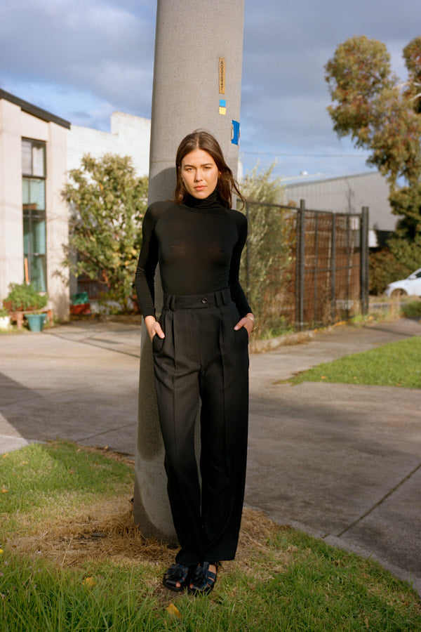 Georgia Australian Black Wool Skivvy