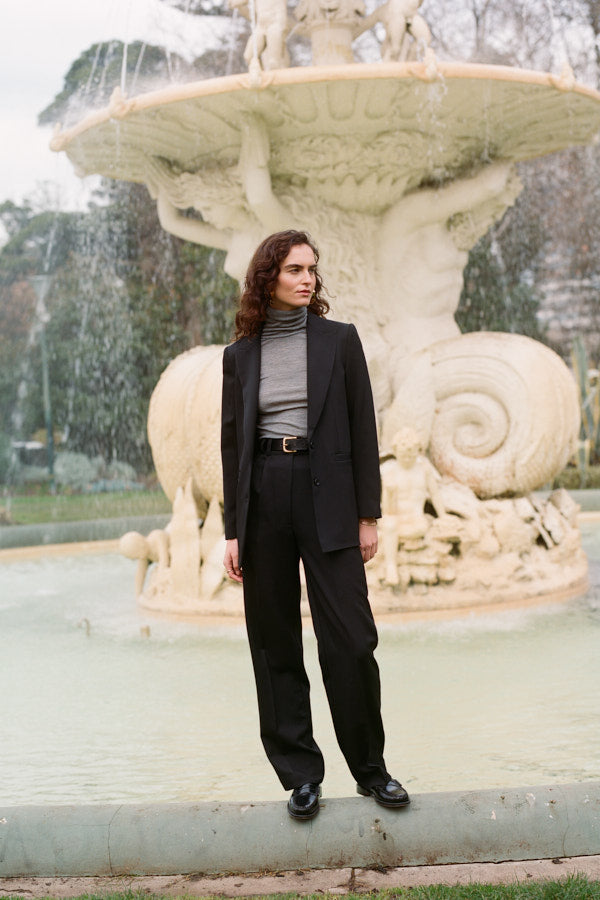 Recently Back In Stock - Fred Black Japanese Twill Wool Blazer