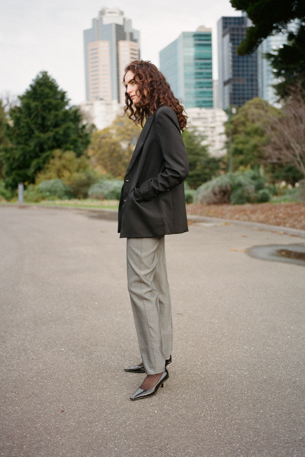Recently Back In Stock - Fred Black Japanese Twill Wool Blazer