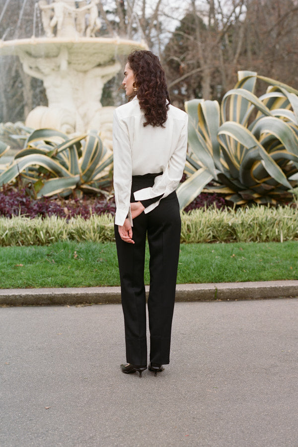 Mirka Ivory Italian Silk Shirt