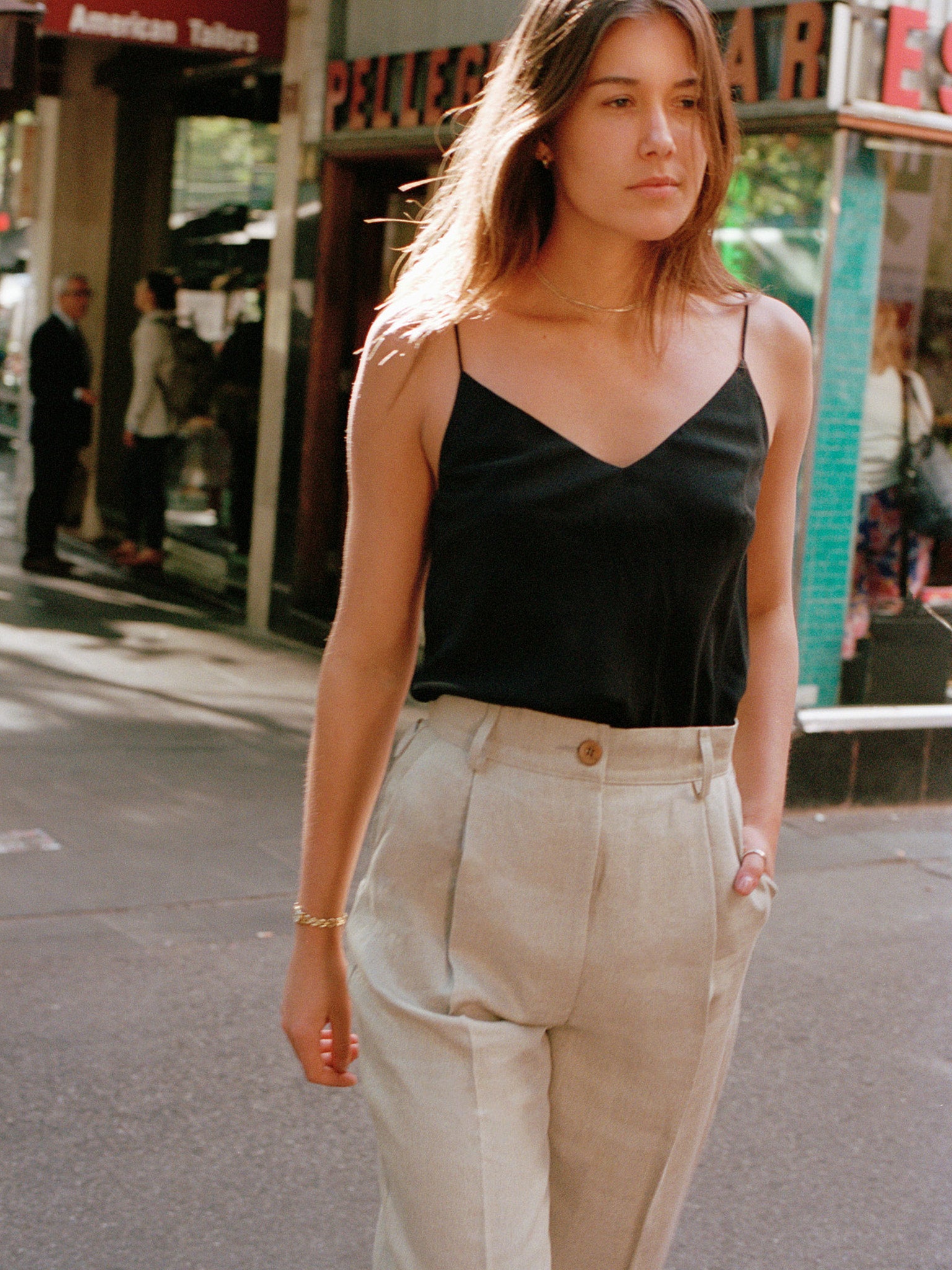 Luc Oat Japanese Linen Twill Ciggie Pants