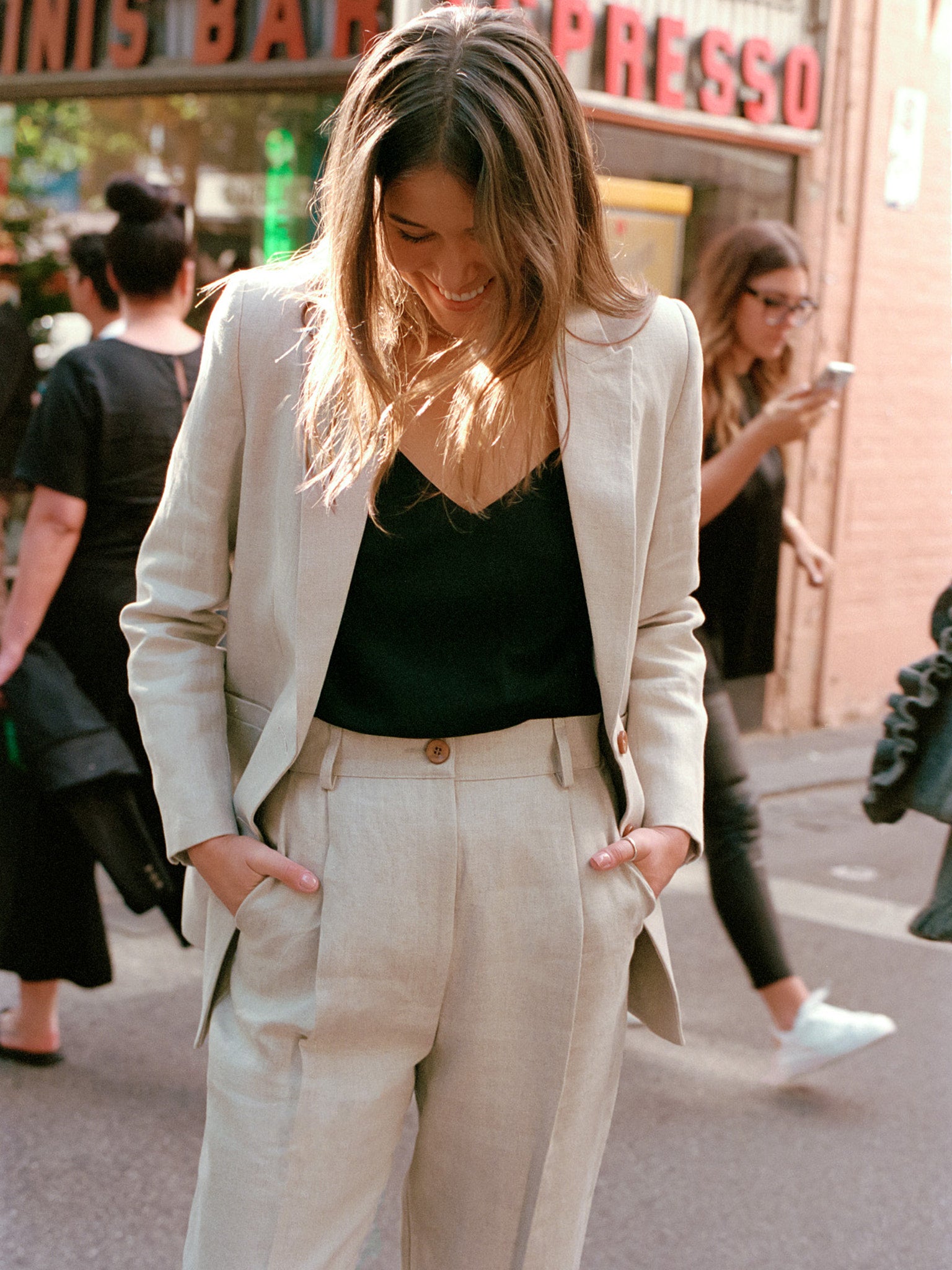 Luc Oat Japanese Linen Twill Ciggie Pants