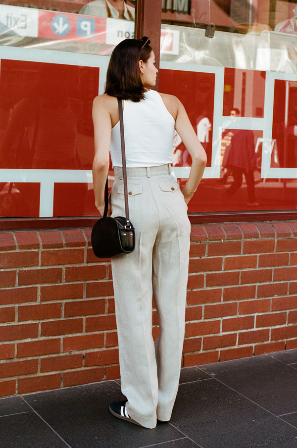 Pre-Order Yu Tailored Oat Japanese Linen Pants
