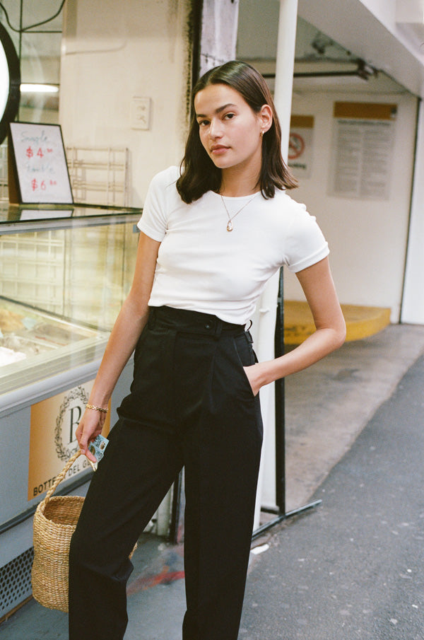 Kate Black Japanese Cotton Pants