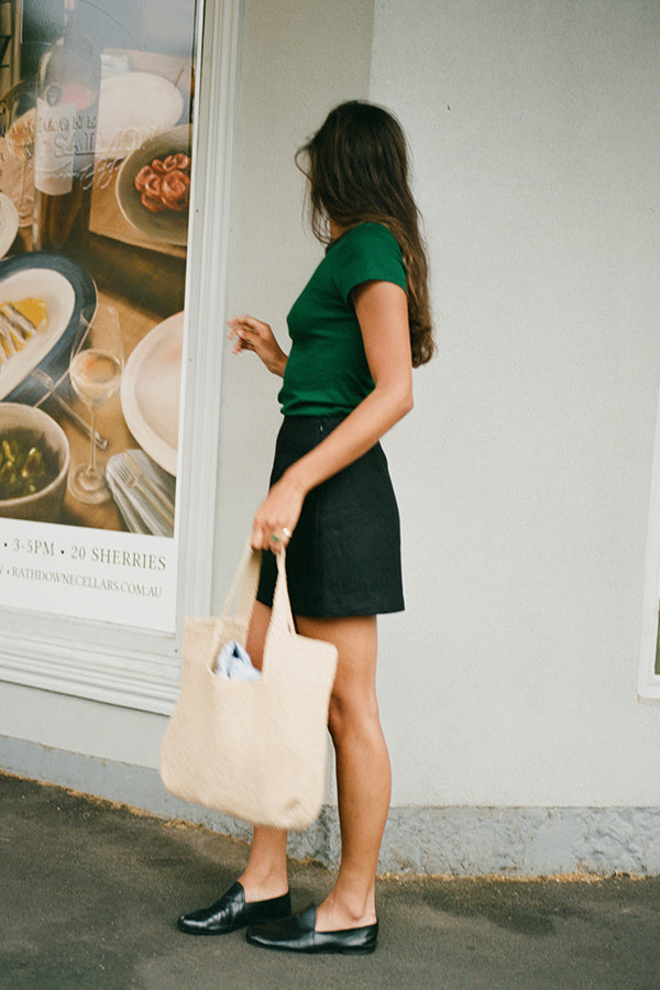 Pre-Order Kit Black Linen Mini Skirt