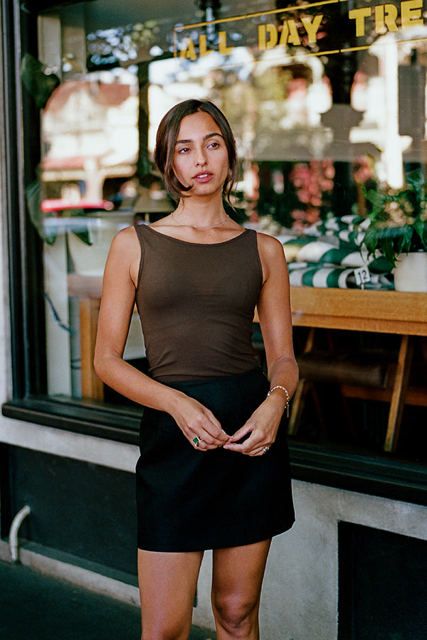 Pre-Order Etta Brown Cotton Top