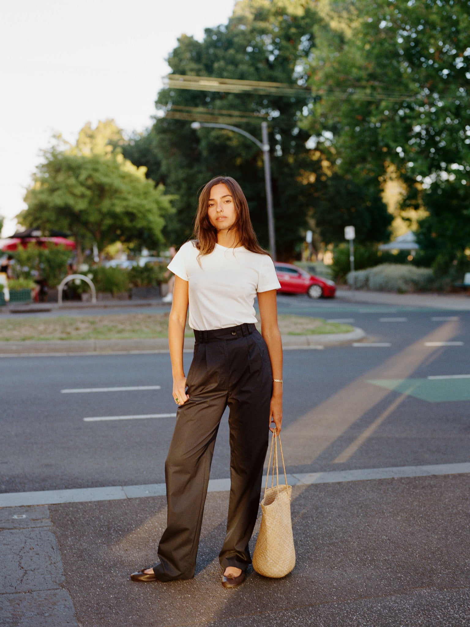 Yu Navy Organic Cotton Poplin Pants