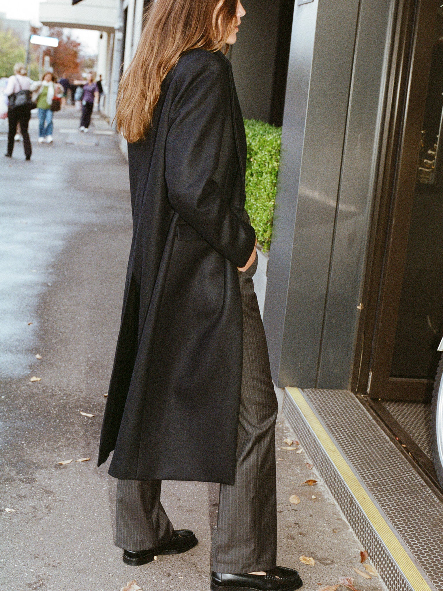 James Navy Italian Wool Coat