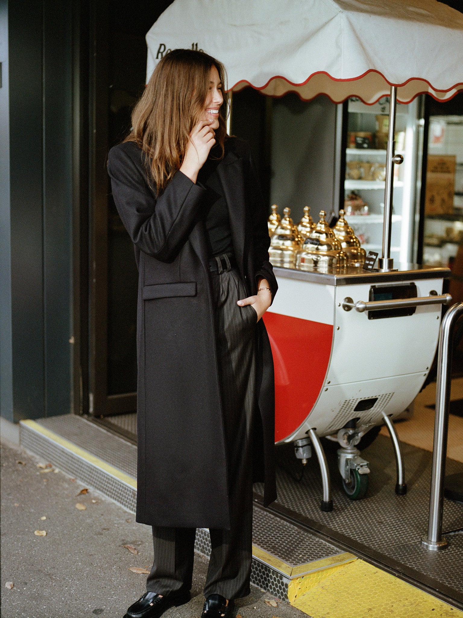 James Navy Italian Wool Coat