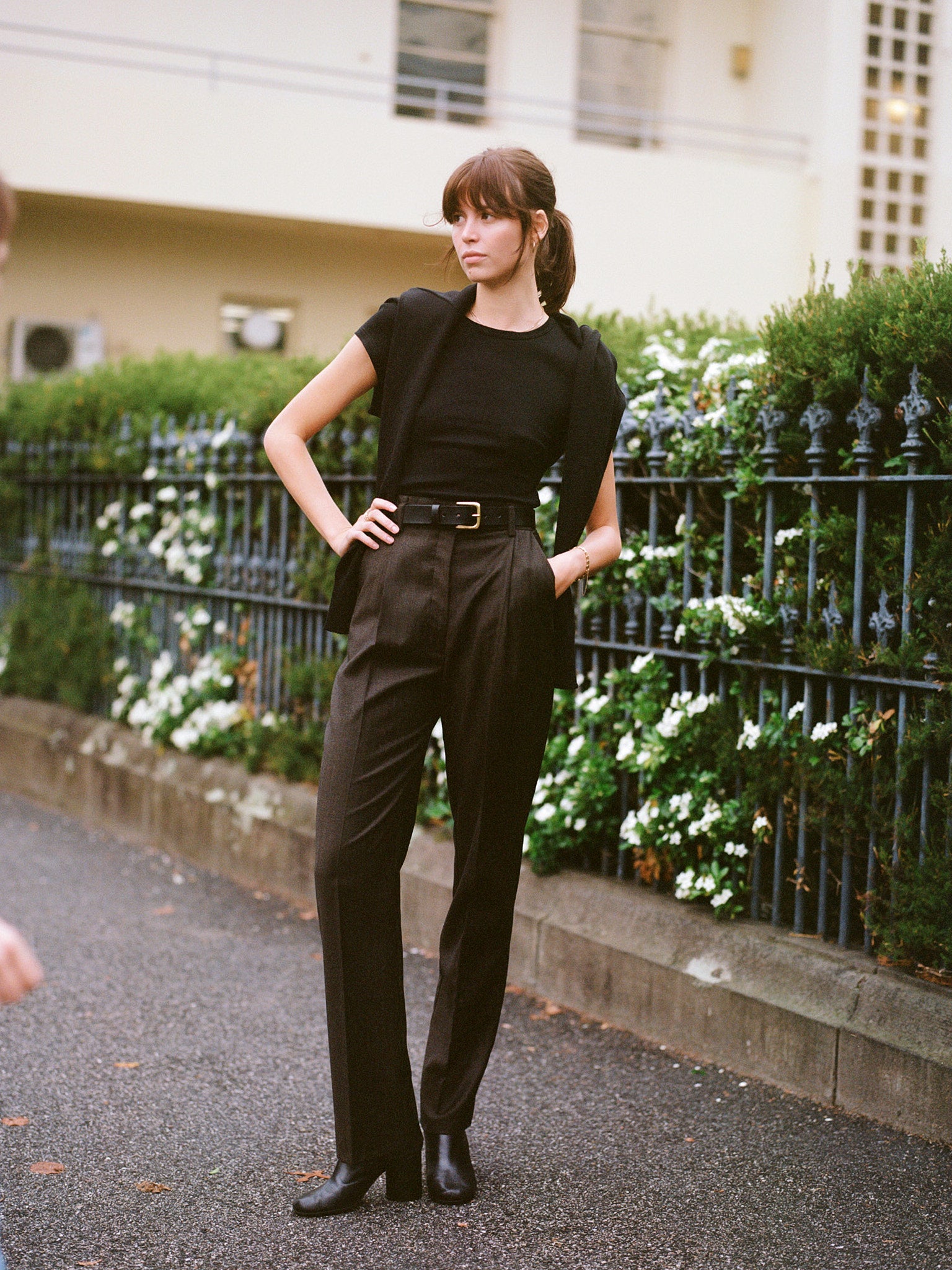 Recently Back in Stock - Vera Black Japanese Organic Cotton T