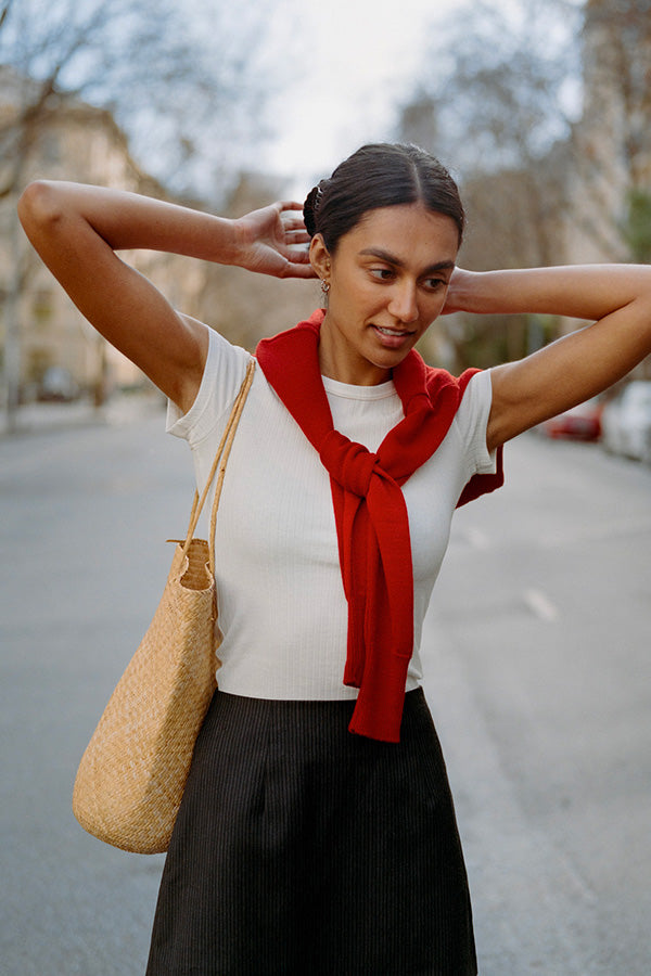 Rufus Tomato Italian Merino Knit