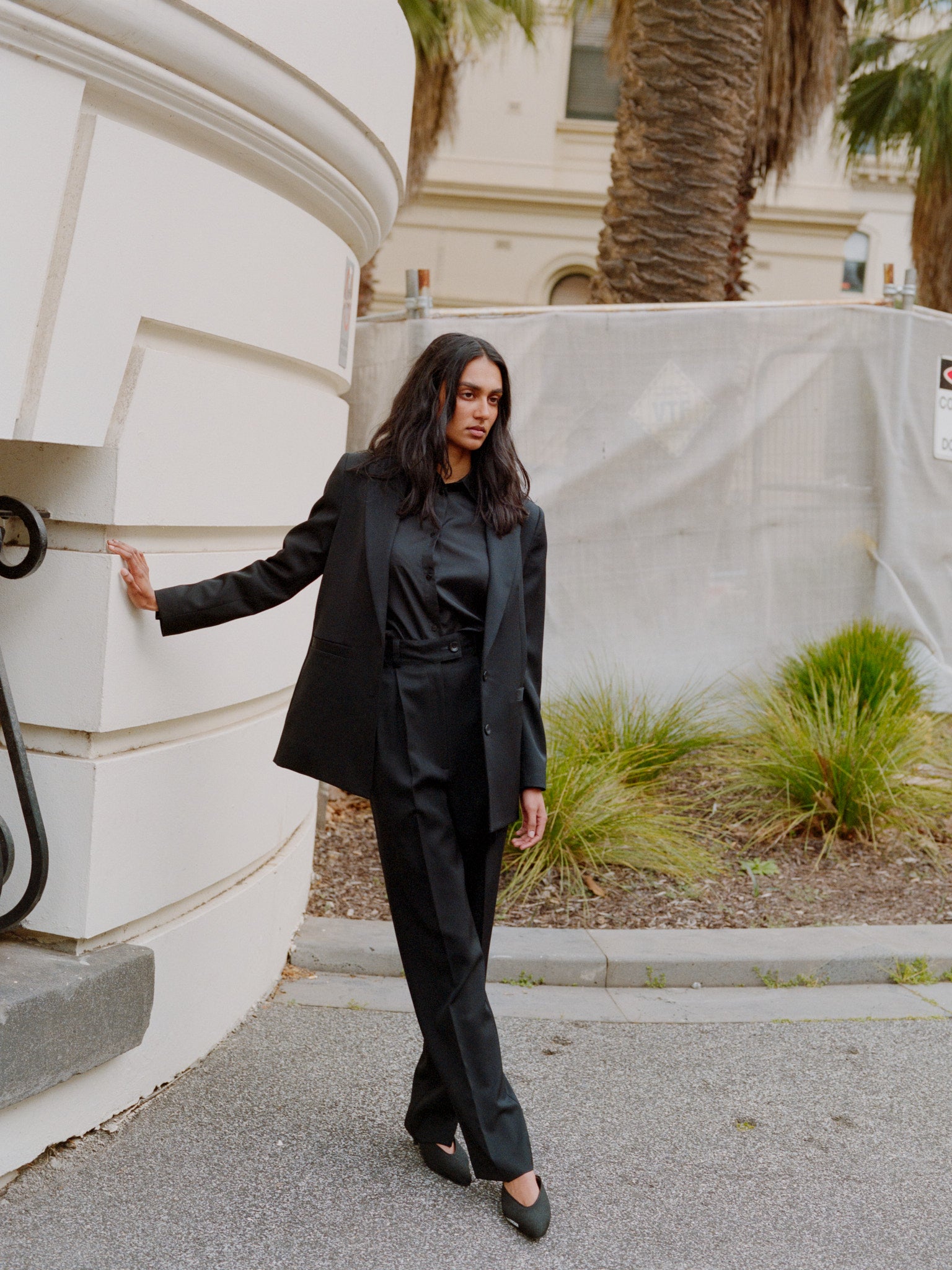 Mirka Black Italian Silk Shirt