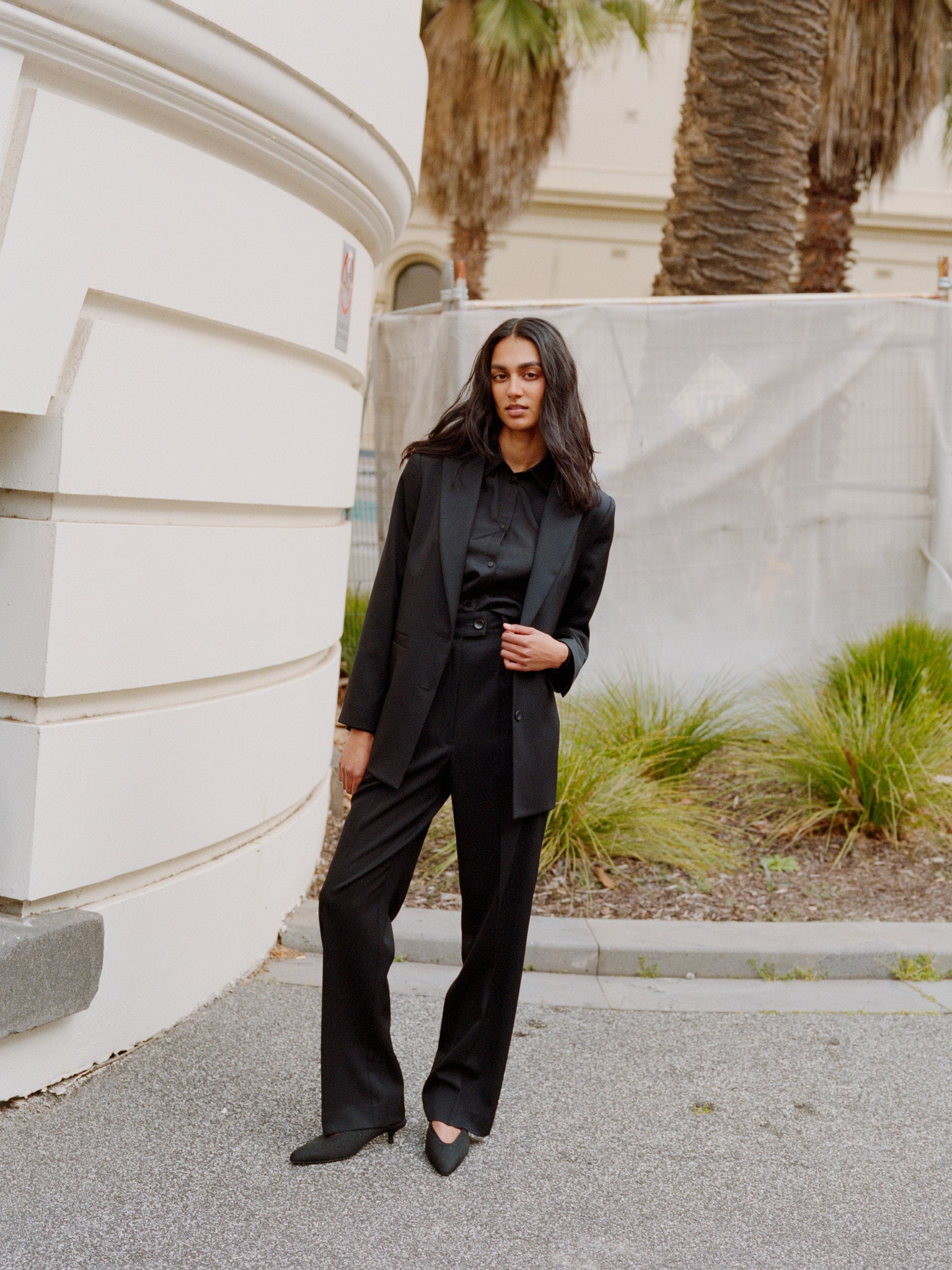 Mirka Black Italian Silk Shirt