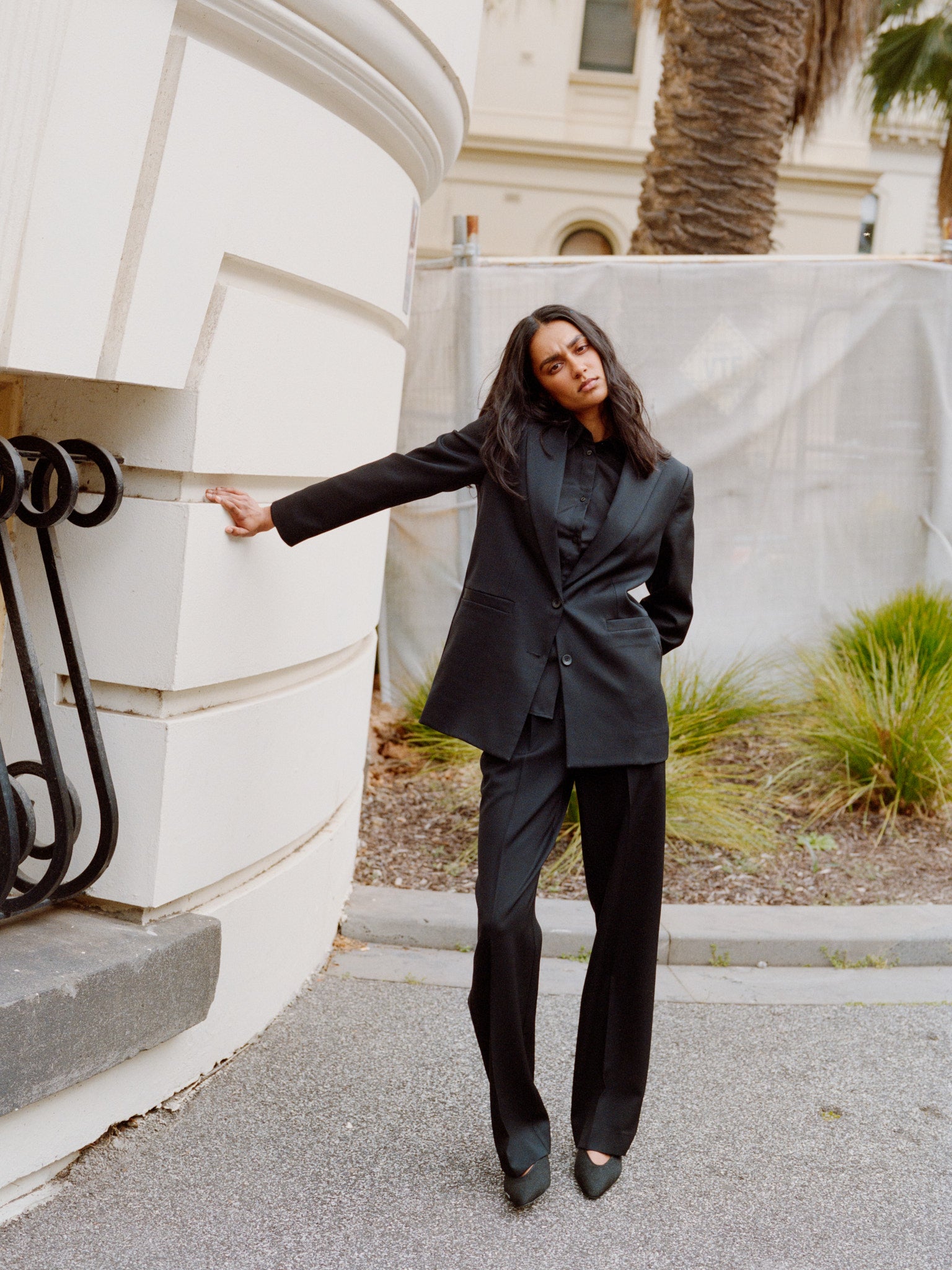 Mirka Black Italian Silk Shirt