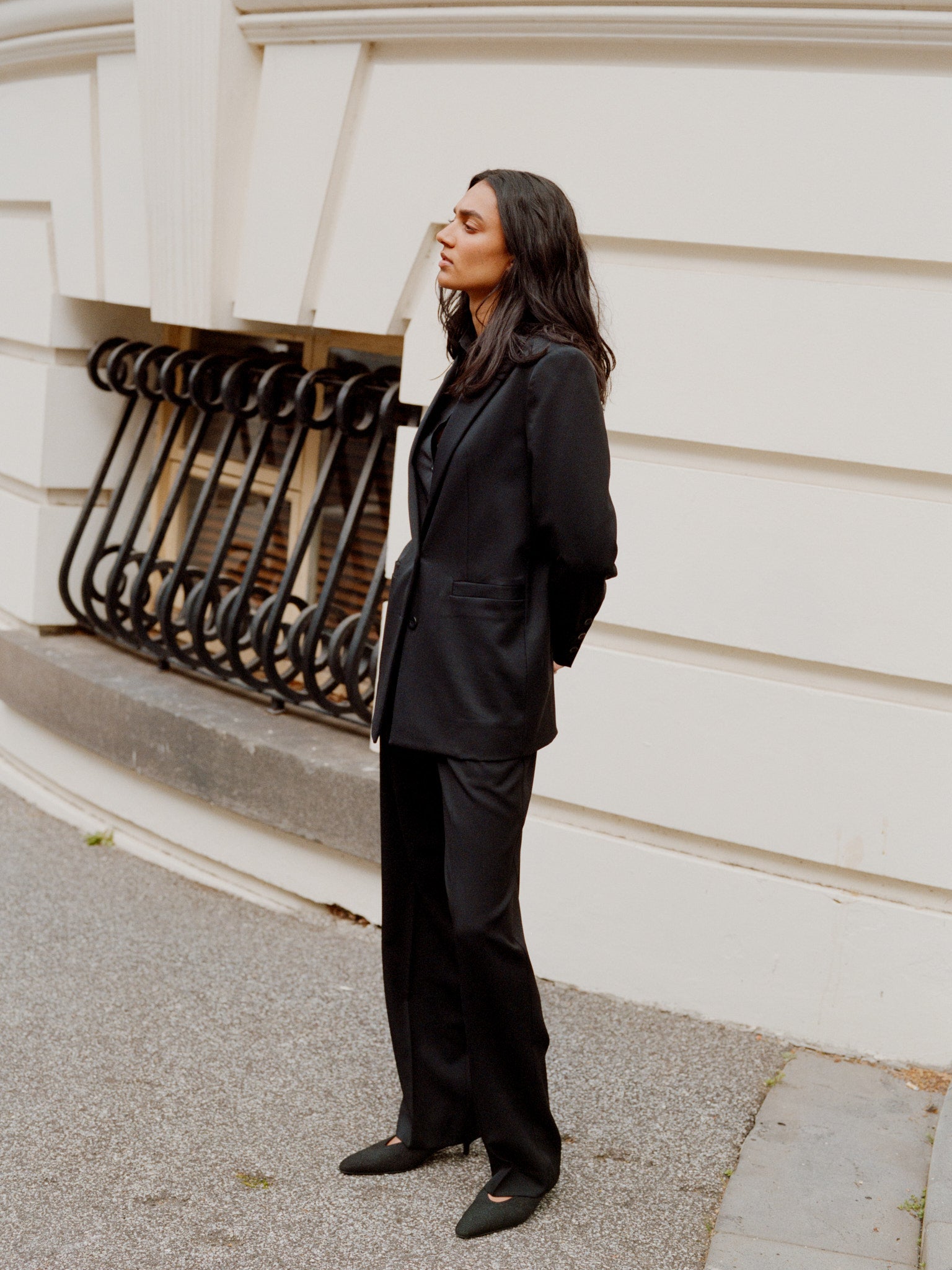Mirka Black Italian Silk Shirt