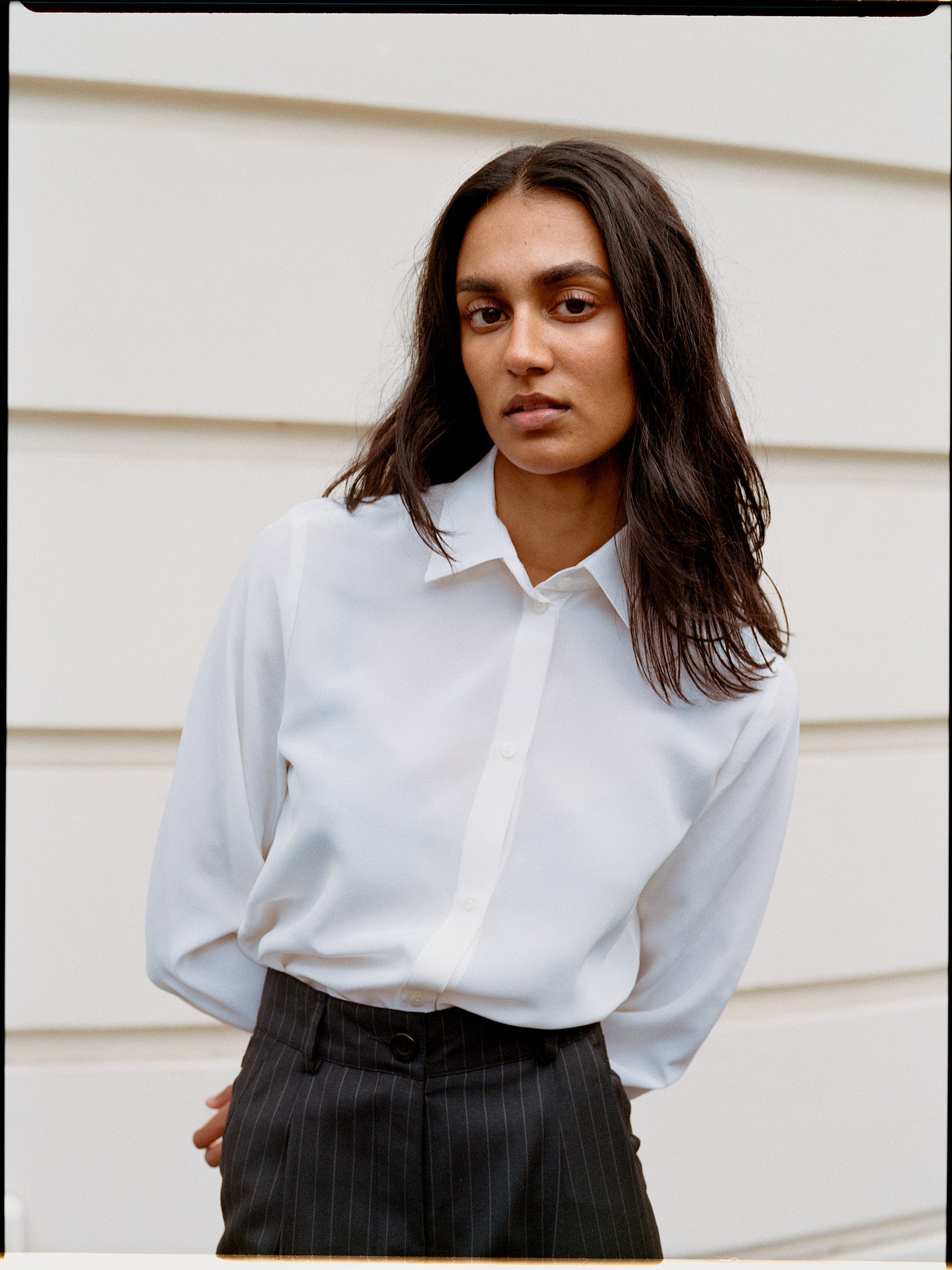 Limited Edition - Luc Italian Charcoal Pinstripe Wool Ciggie Pants