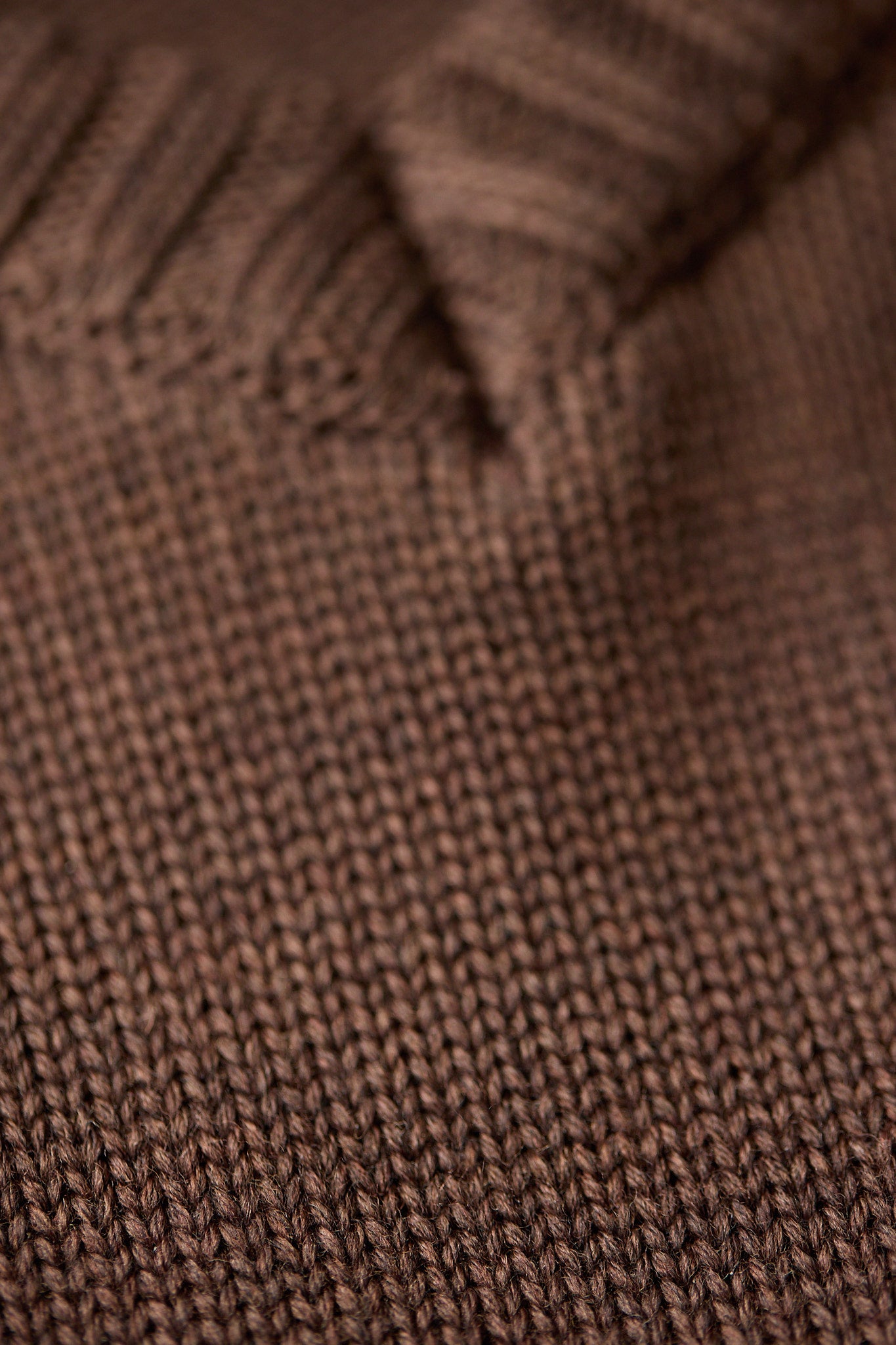 Jonny Walnut Italian Wool V Knit