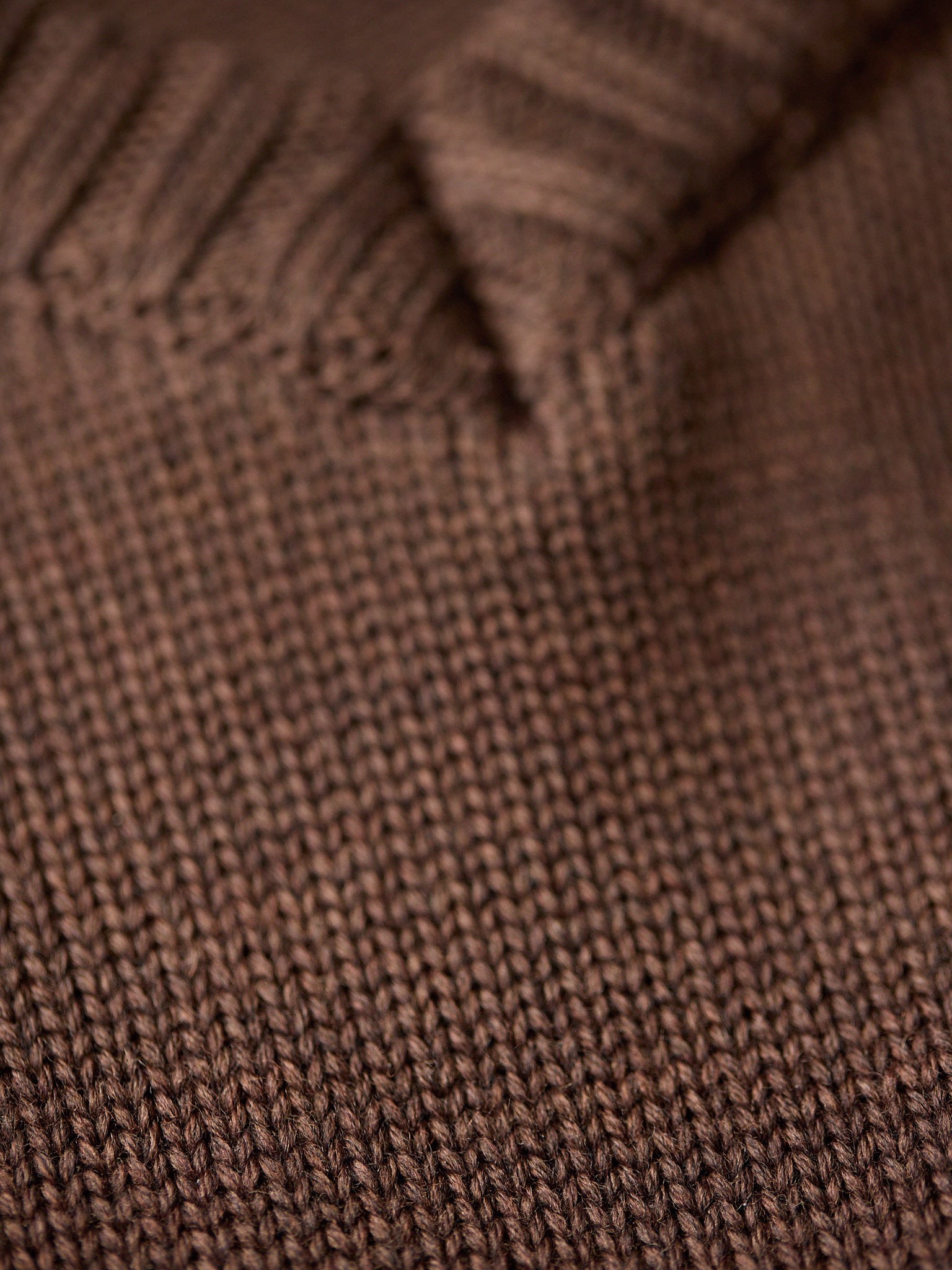 Jonny Walnut Italian Merino V Knit