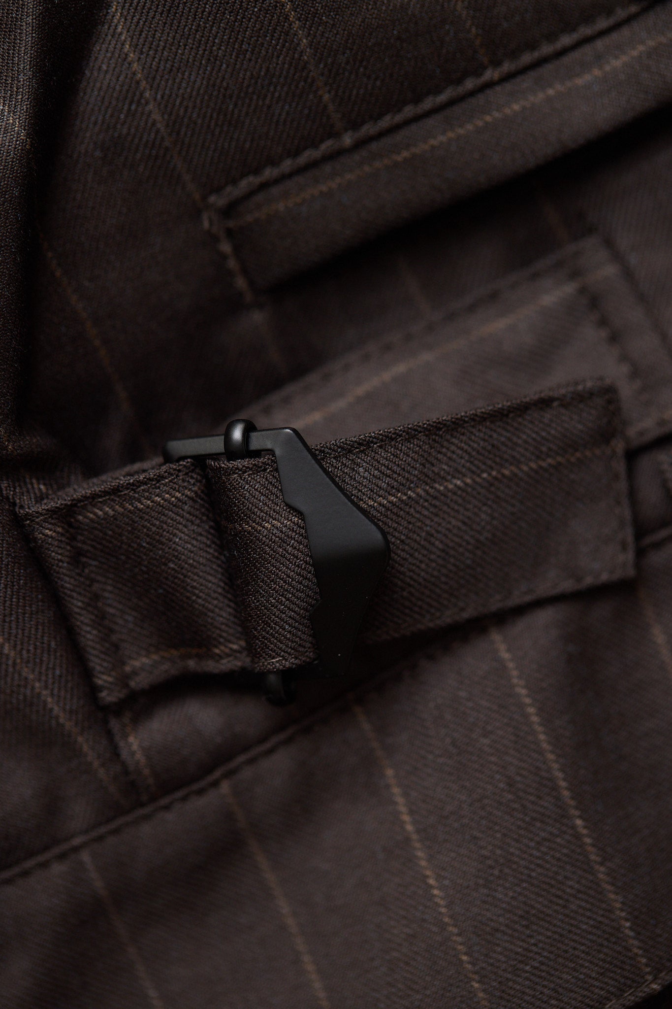 Limited Edition - Luc Italian Chocolate Pinstripe Wool Ciggie Pants